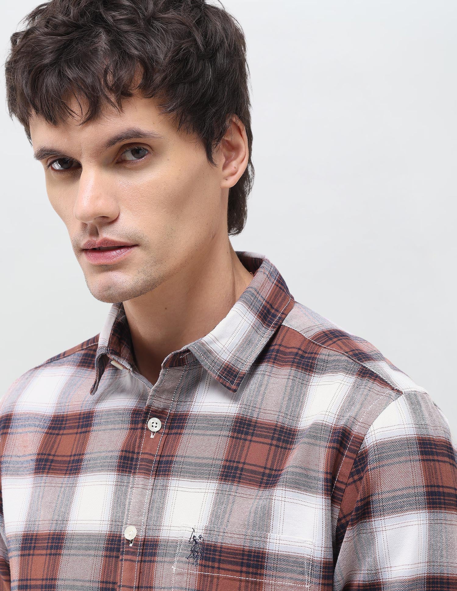 Twill Plaid Checked Shirt Rust - U.S. Polo Assn. India | Large