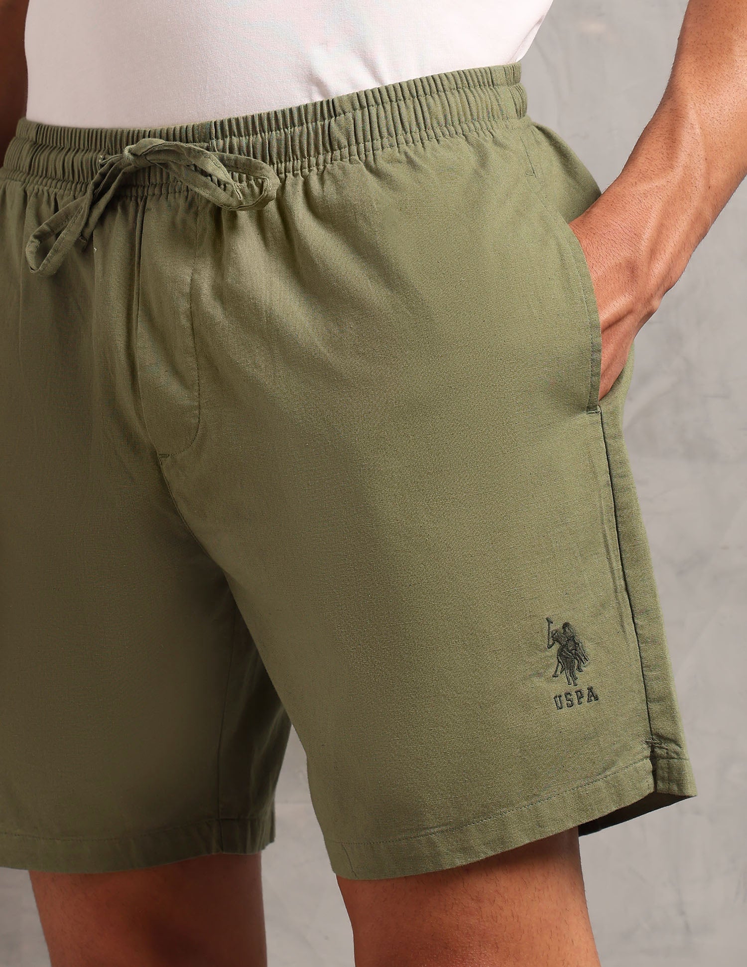 Cotton Linen PS001 Lounge Shorts - Pack Of 1 Sage - U.S. POLO ASSN. | Large