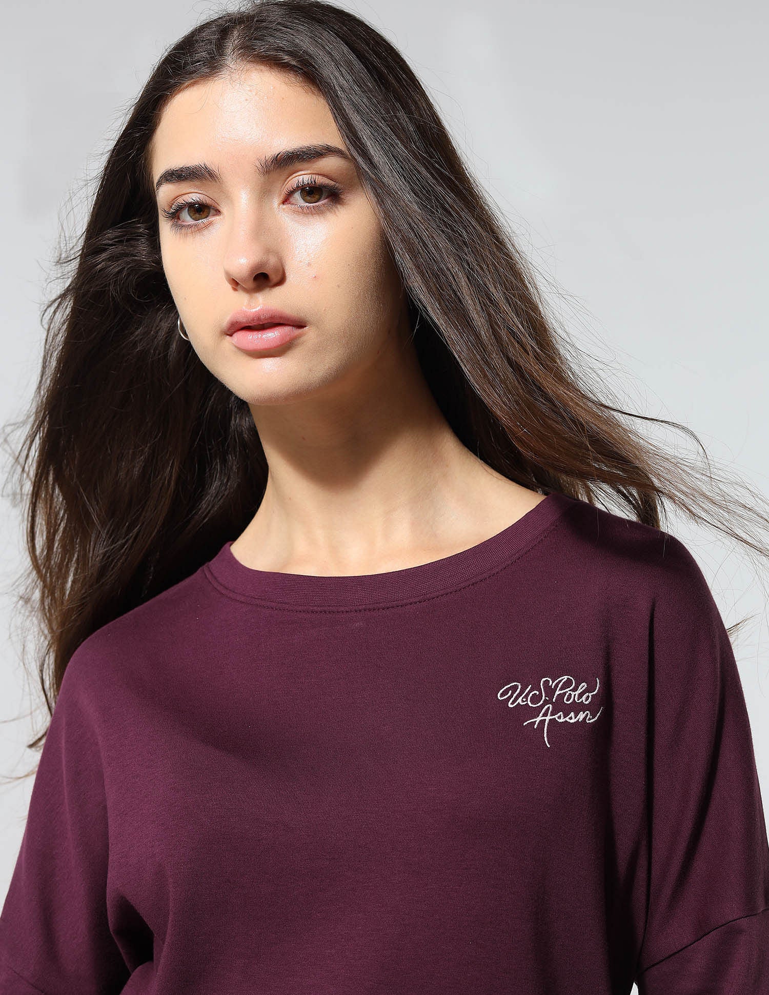 Boat Neck Relaxed Fit Lounge T-Shirt Maroon - U.S. POLO ASSN. | Large