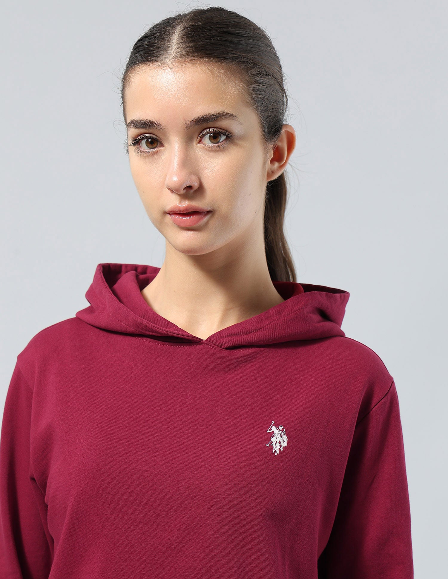 Regular Fit Hooded Sweatshirt Red - U.S. POLO ASSN. | Large