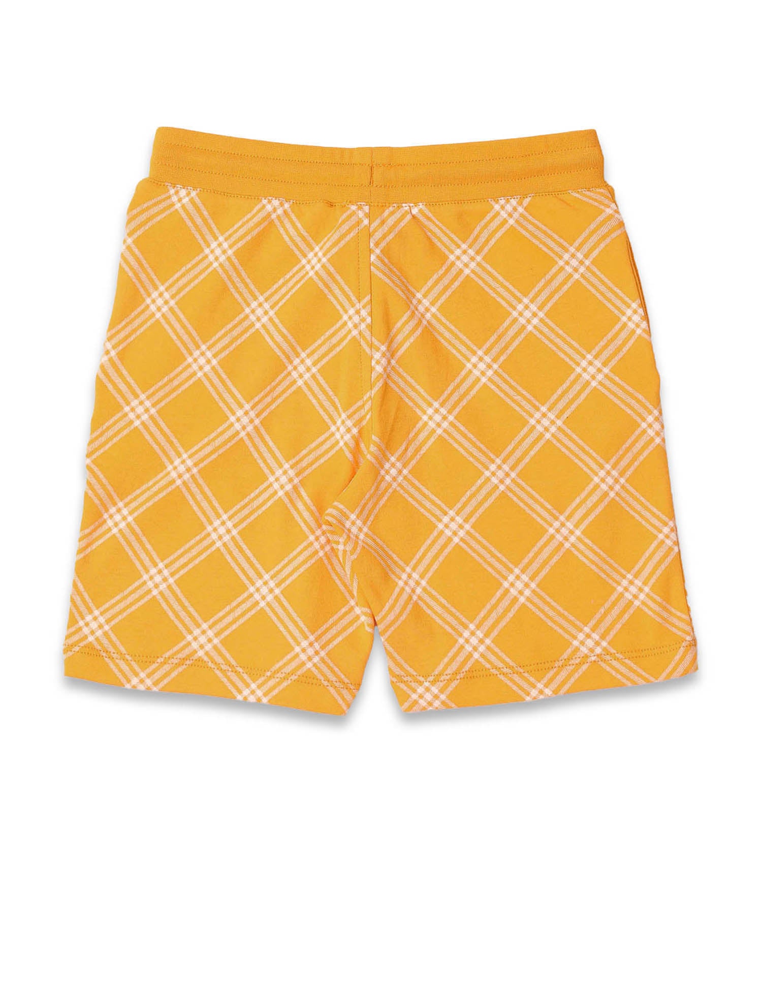 Boys Plaid Checked Regular Fit Shorts Orange - U.S. POLO ASSN. | Large
