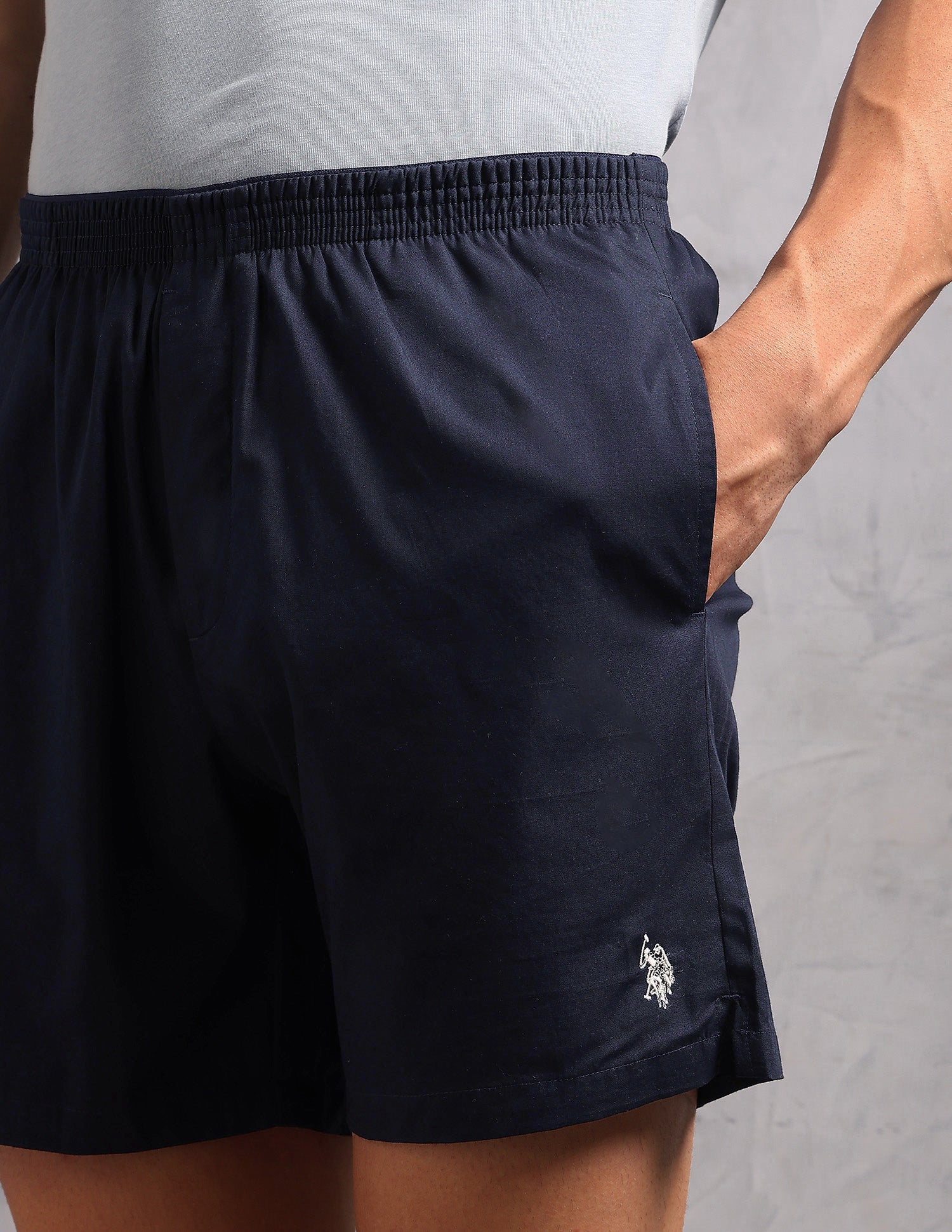 Solid Breathable OEX13 Boxers - Pack Of 1 Navy - U.S. Polo Assn. India | Large
