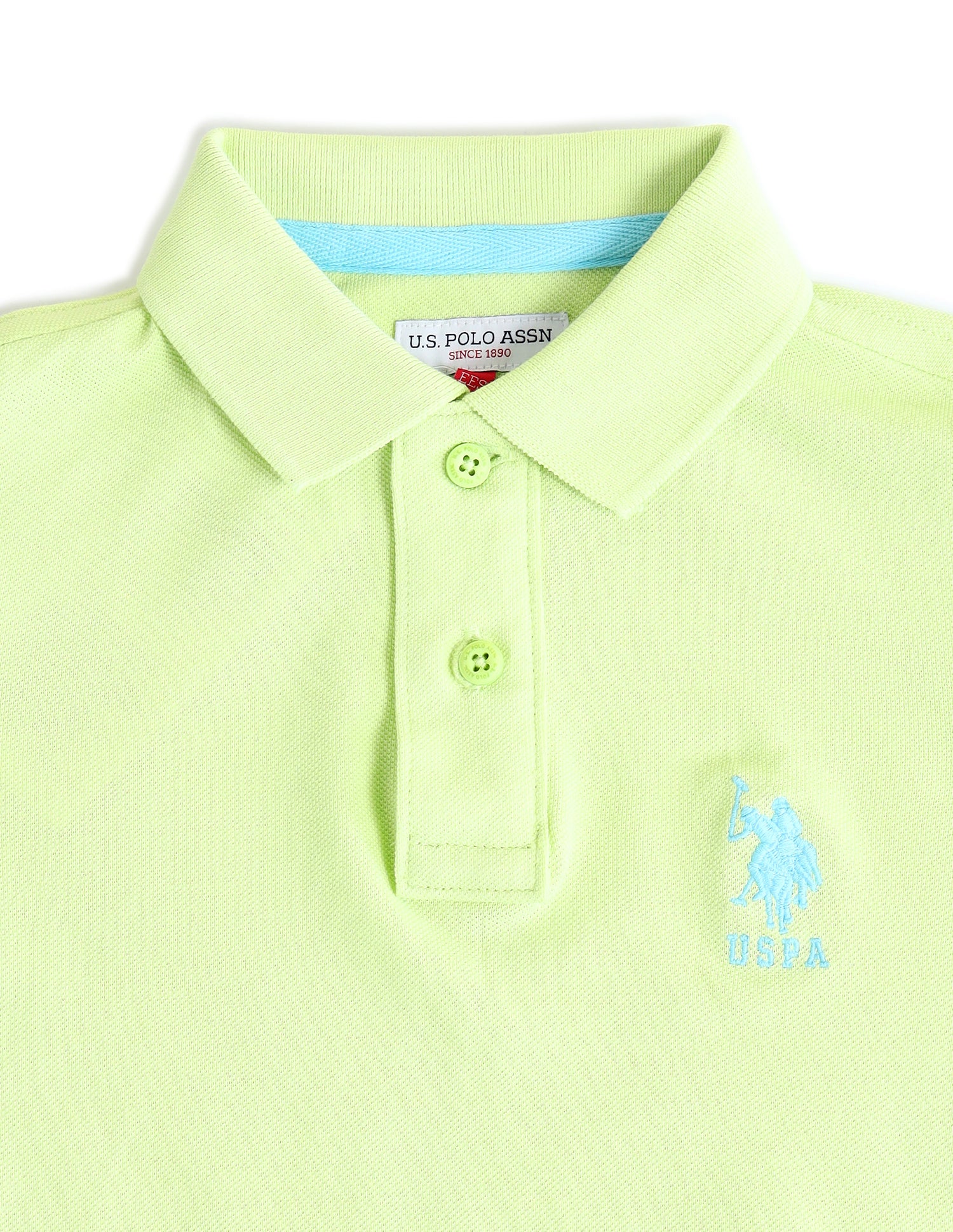 Boys Solid Regular Fit Polo Shirts Green - U.S. POLO ASSN. | Large