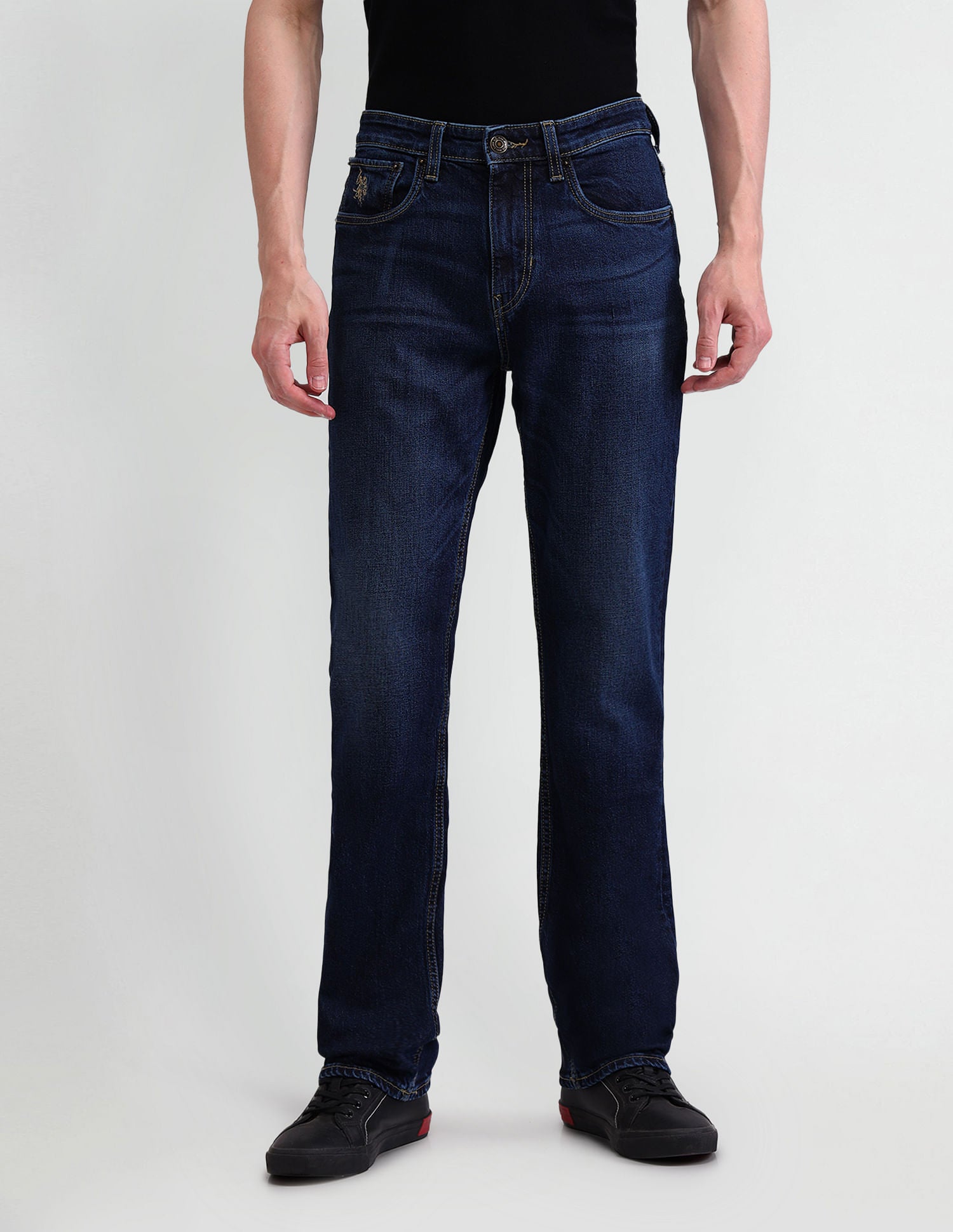 Harold Slim Straight Blue Jeans Blue - U.S. POLO ASSN. | Large