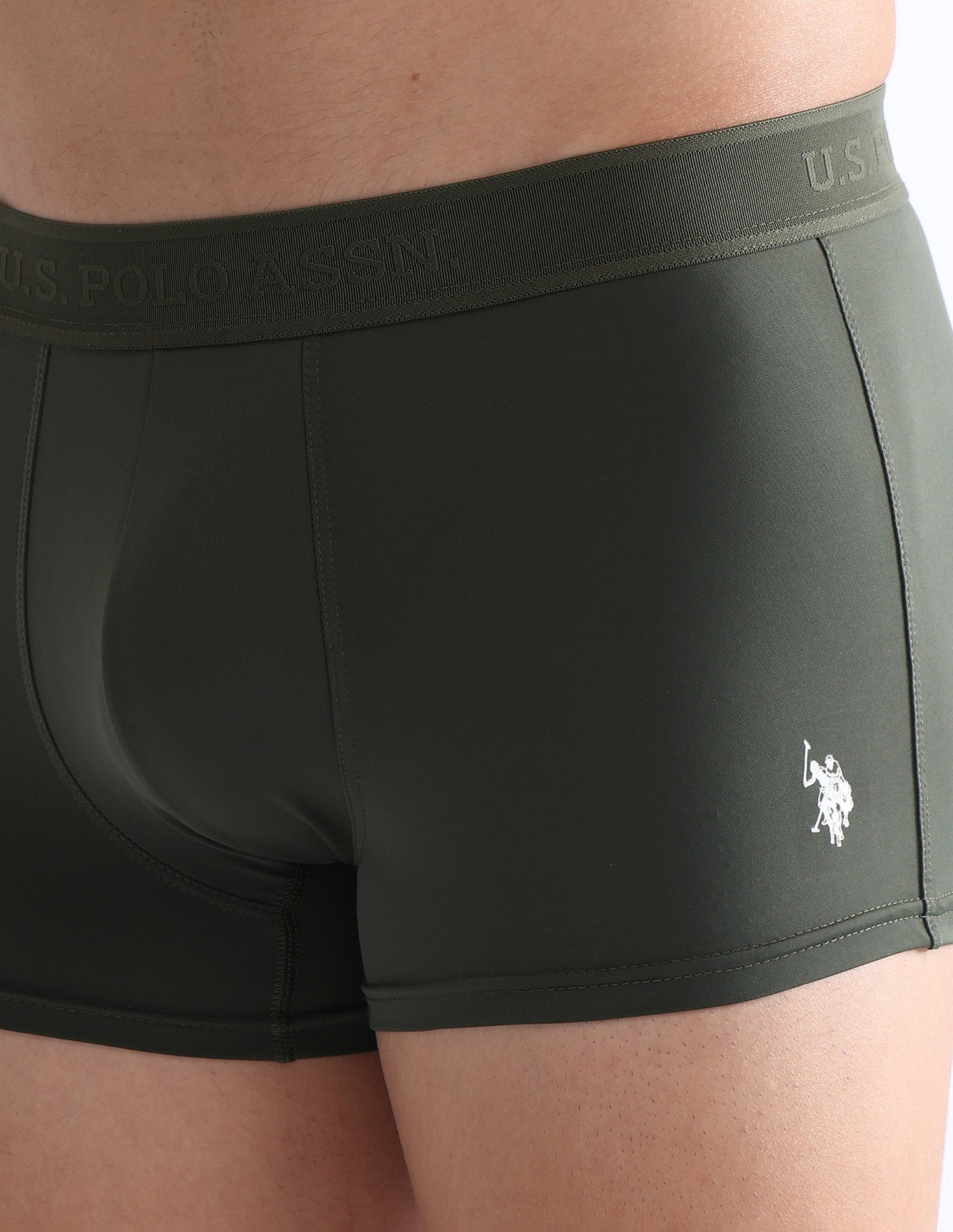 Moisture Wicking AT001 Active Trunks - Pack Of 1 Olive - U.S. POLO ASSN. | Large