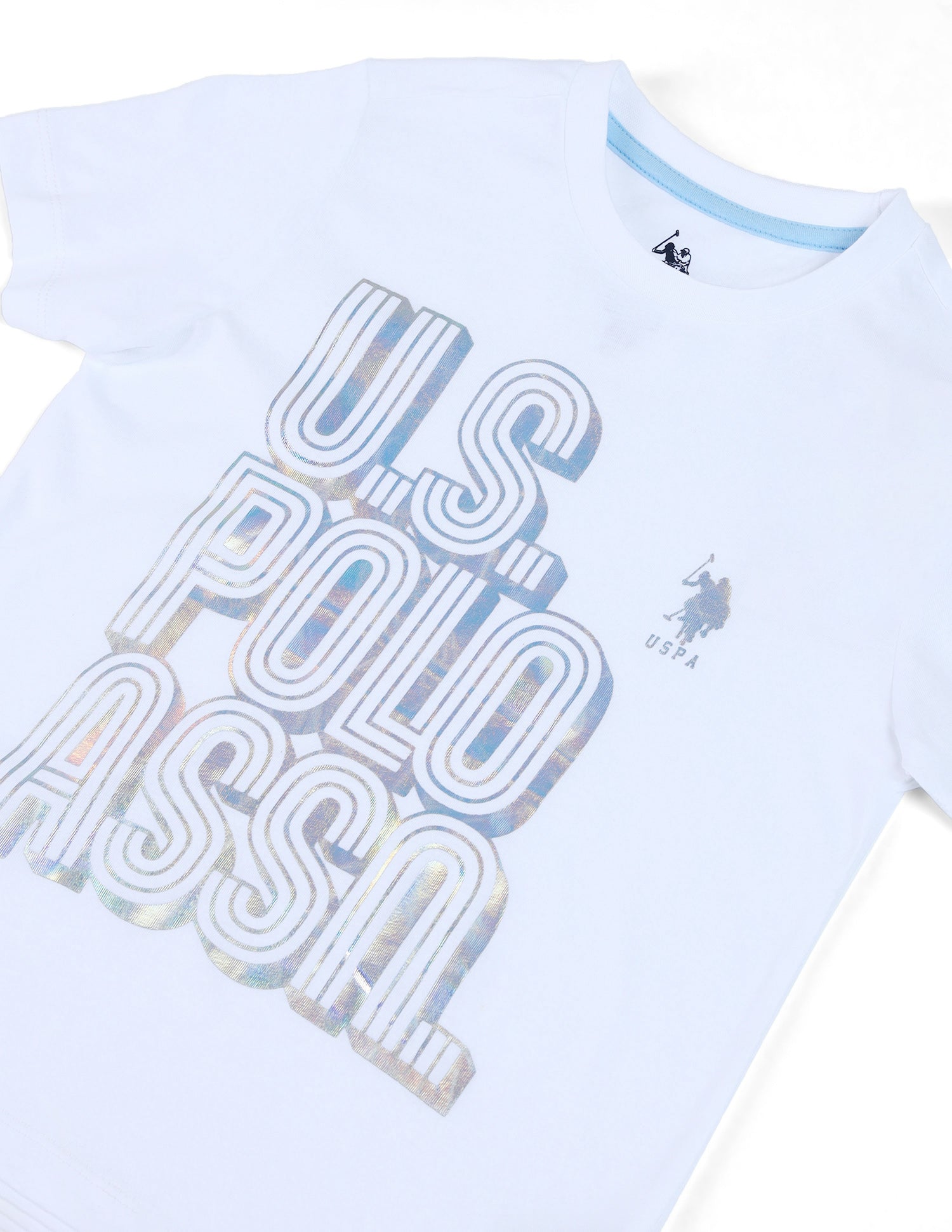 Boys Brand Printed Regular Fit T-Shirt White - U.S. POLO ASSN. | Large