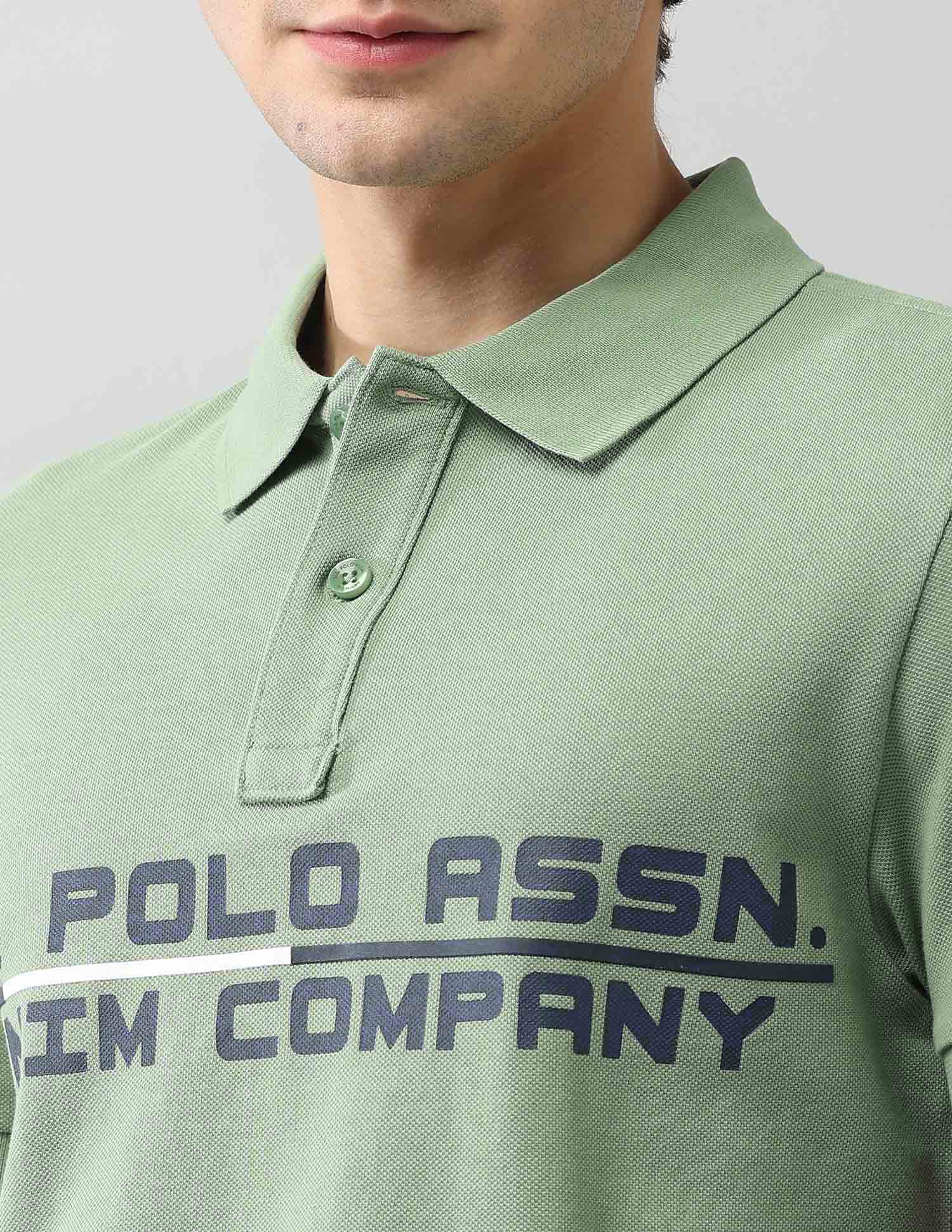 Muscle Fit Americana Polo Shirt Green - U.S. Polo Assn. India | Large