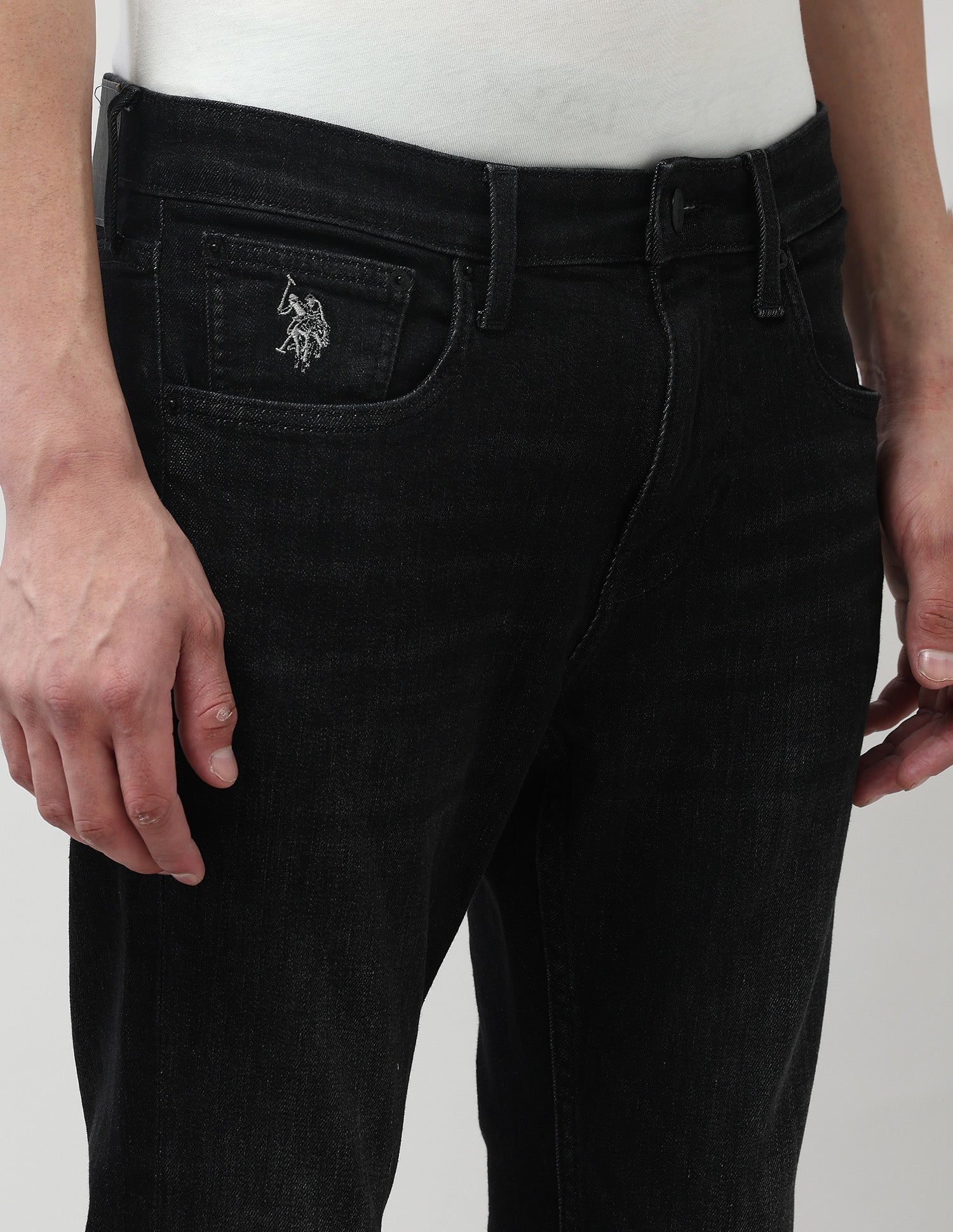 Henry Tapered Fit Black Jeans Black - U.S. POLO ASSN. | Large