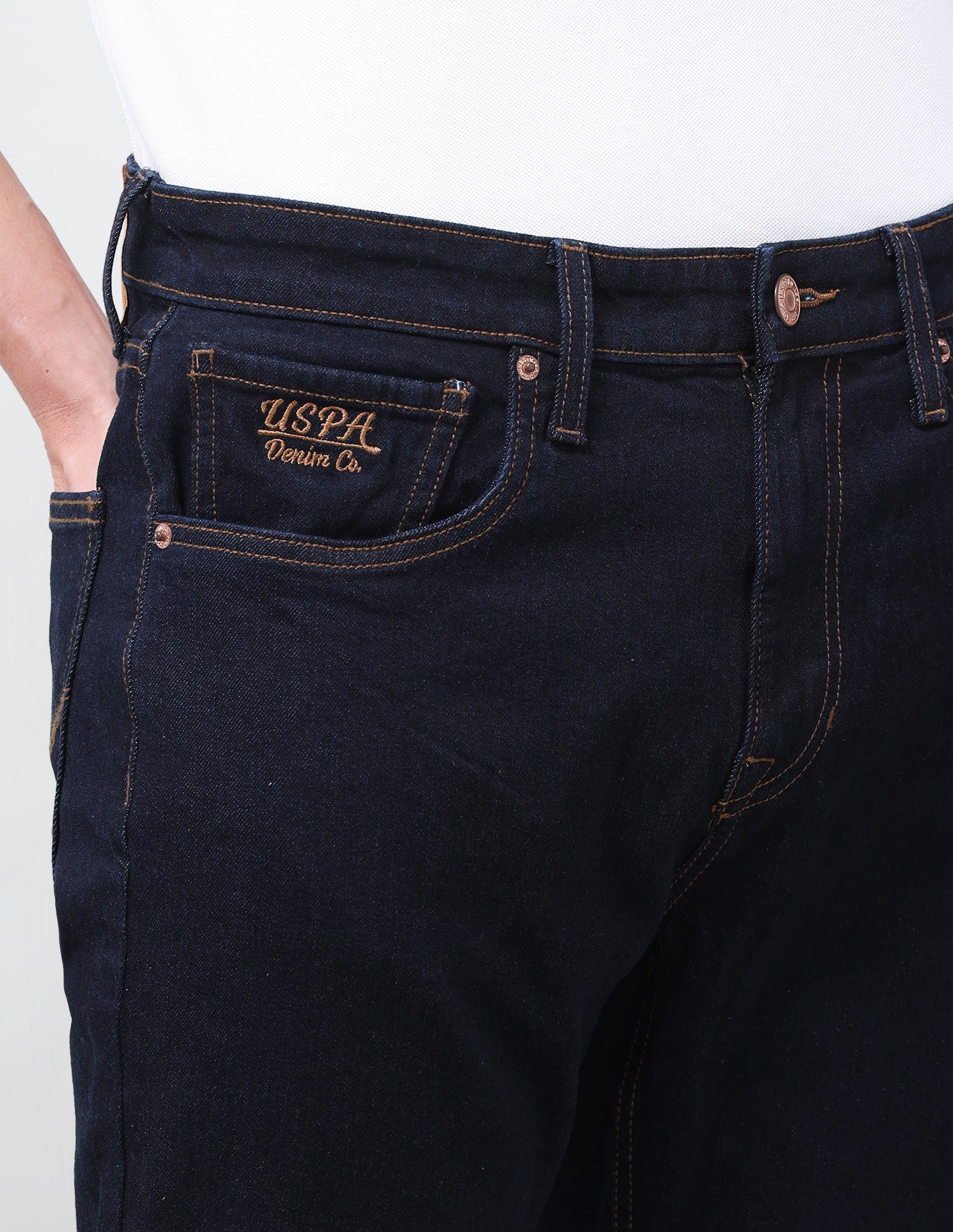 Harold Slim Straight Fit Blue Jeans Dark Indigo - U.S. Polo Assn. India | Large