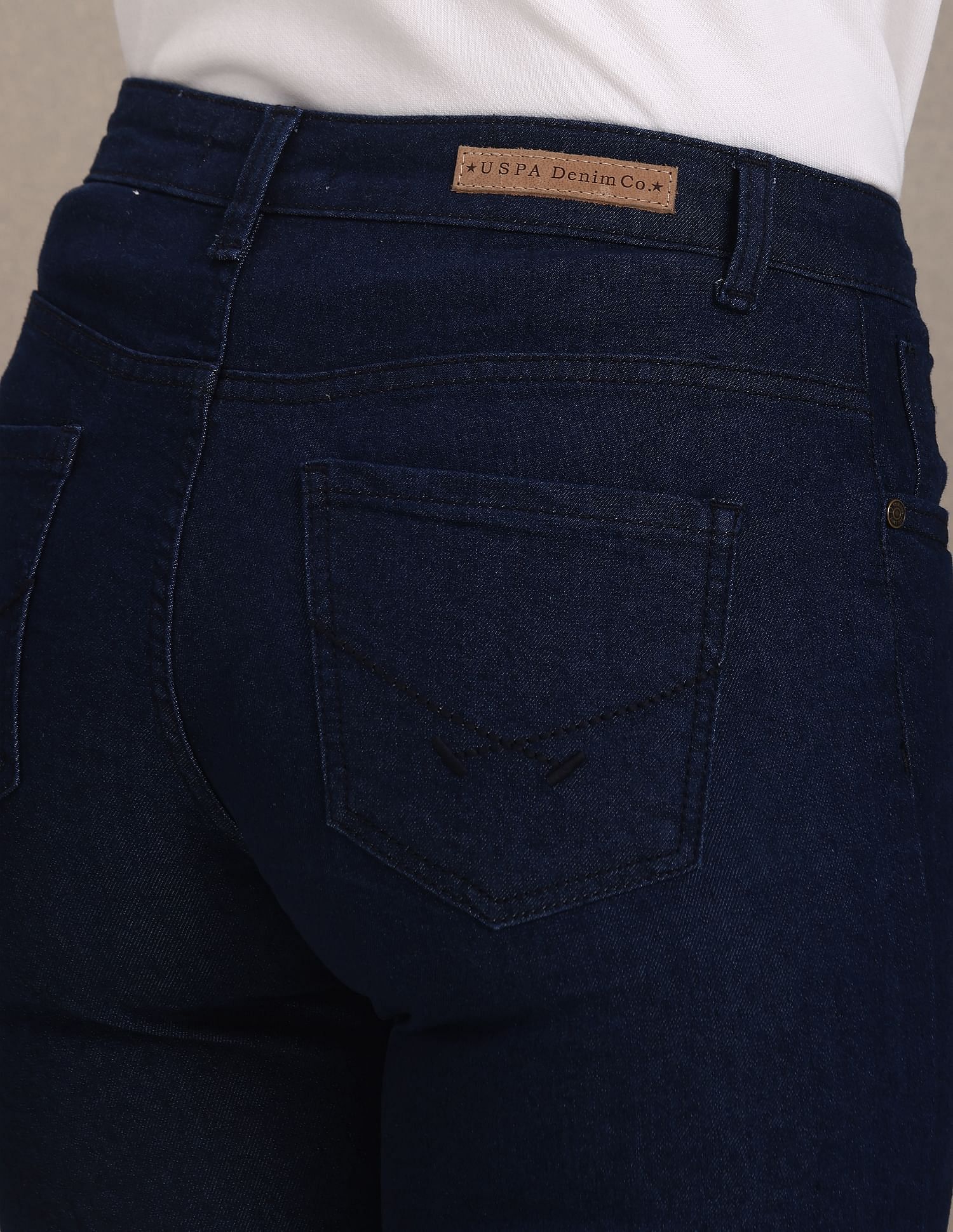 Rinsed Skinny Fit Jeans Dark Blue - U.S. Polo Assn. India | Large