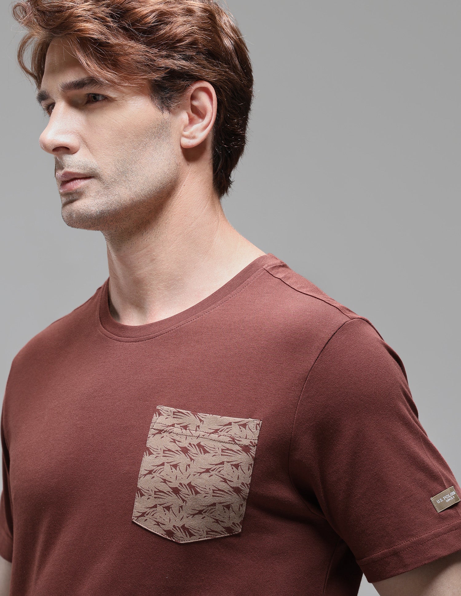 Breathable Comfort Fit OEE18 Lounge T-Shirt Sable - U.S. Polo Assn. India | Large