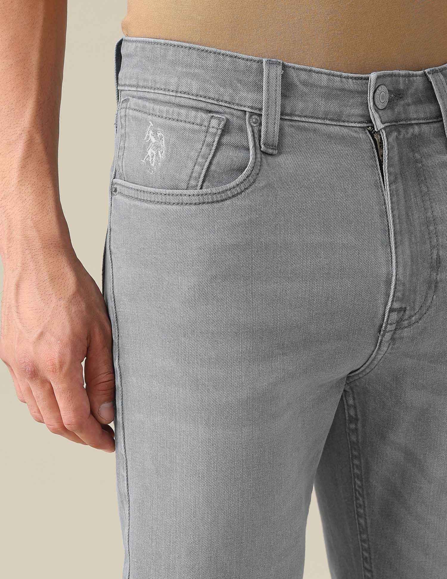 Harold Slim Straight Fit Grey Jeans Grey - U.S. POLO ASSN. | Large