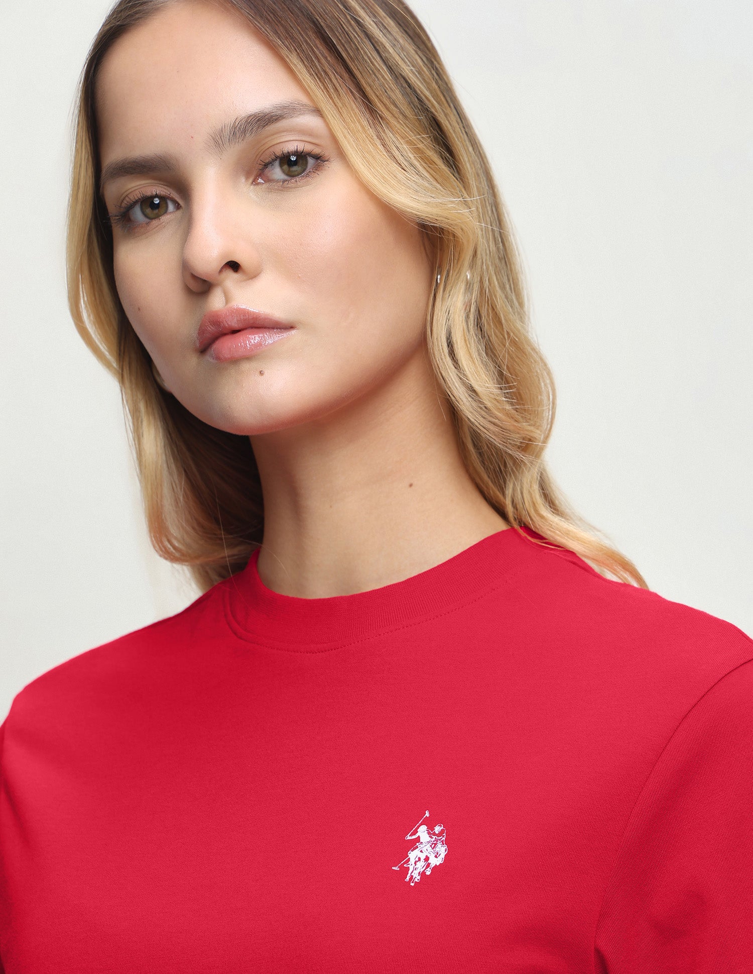 Solid Regular Fit T-Shirt Red - U.S. Polo Assn. India | Large