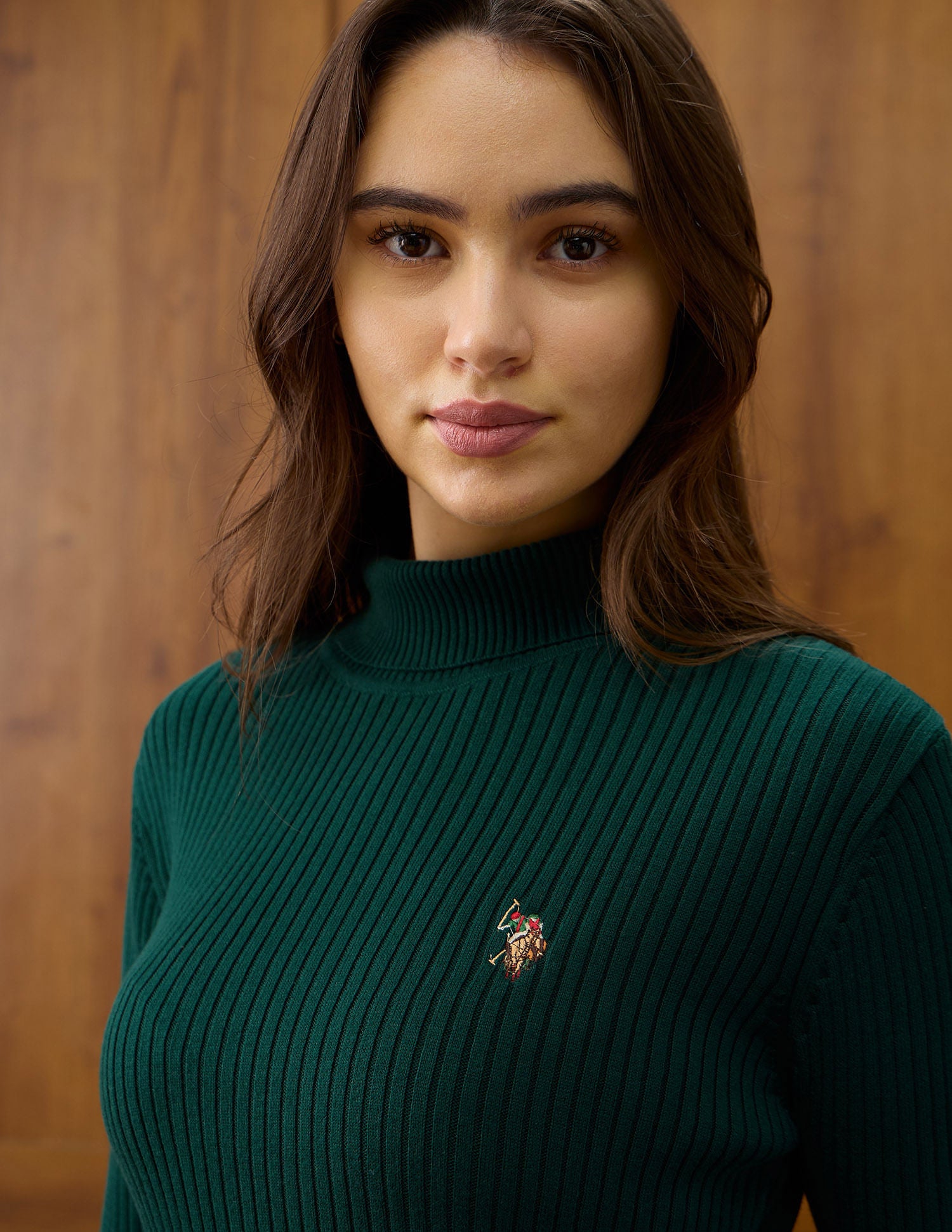 Solid Regular Fit  Sweater Green - U.S. Polo Assn. India | Large