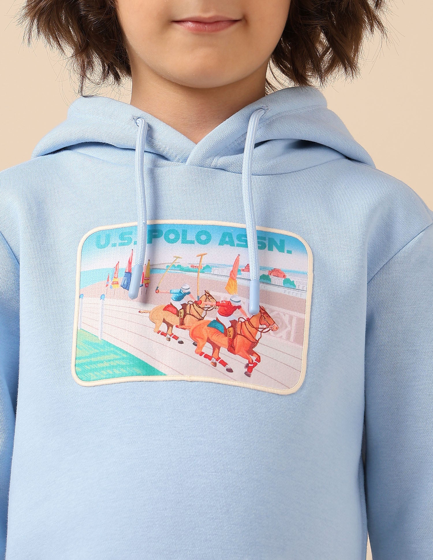 Boys Graphic Brand Printed Sweatshirt Light Blue - U.S. POLO ASSN. | Large