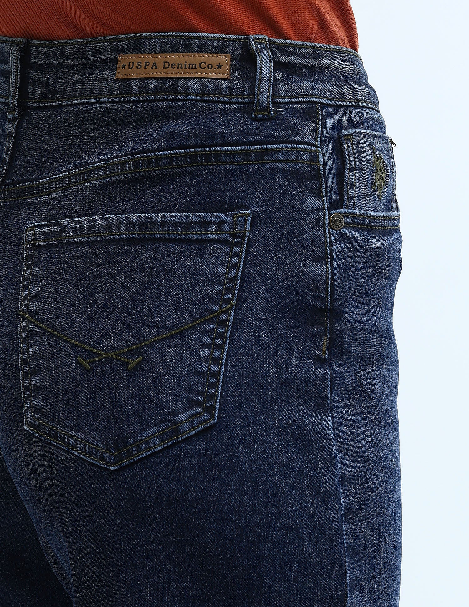 High Rise Wide Leg Jeans Dark Blue - U.S. Polo Assn. India | Large