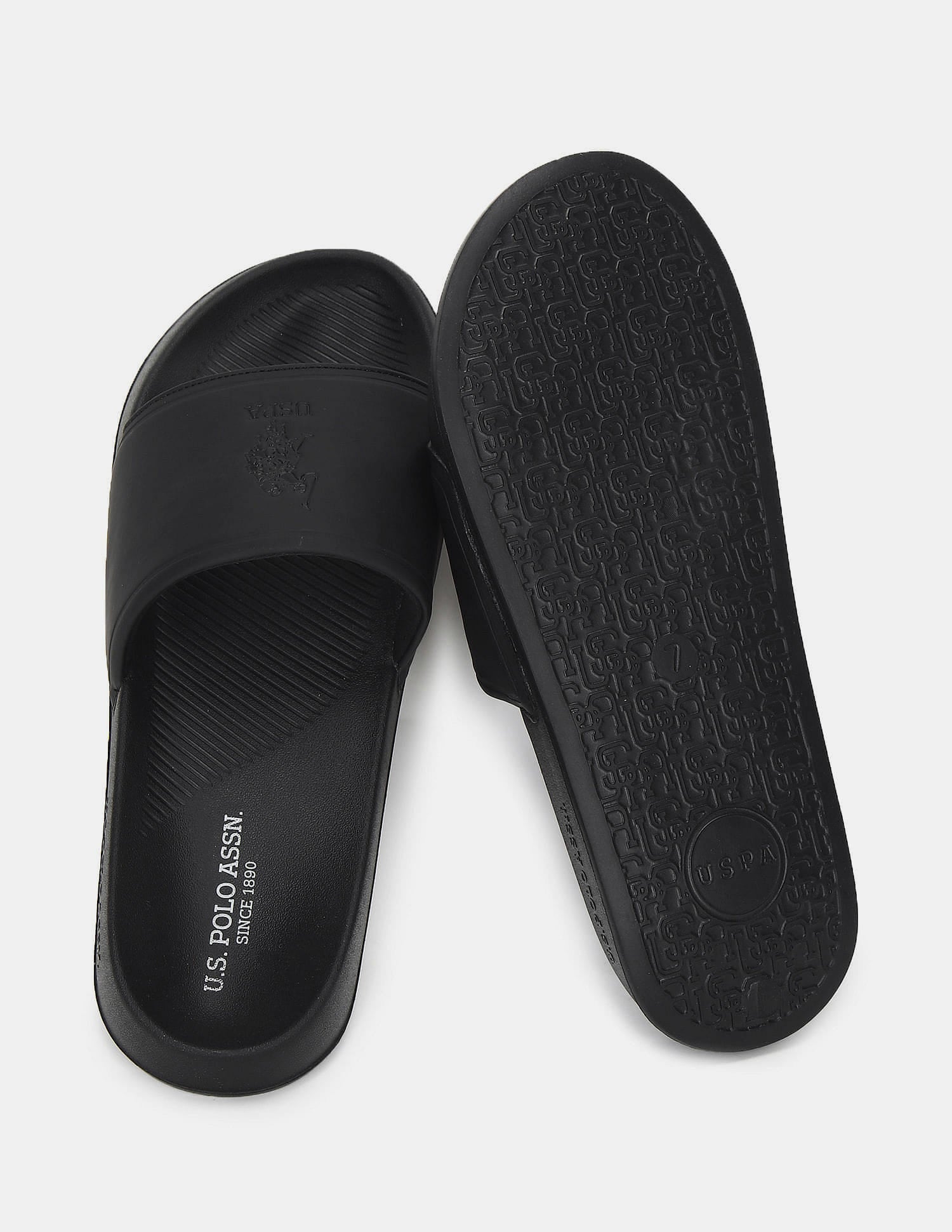 Men Roan Sliders Black - U.S. Polo Assn. India | Large