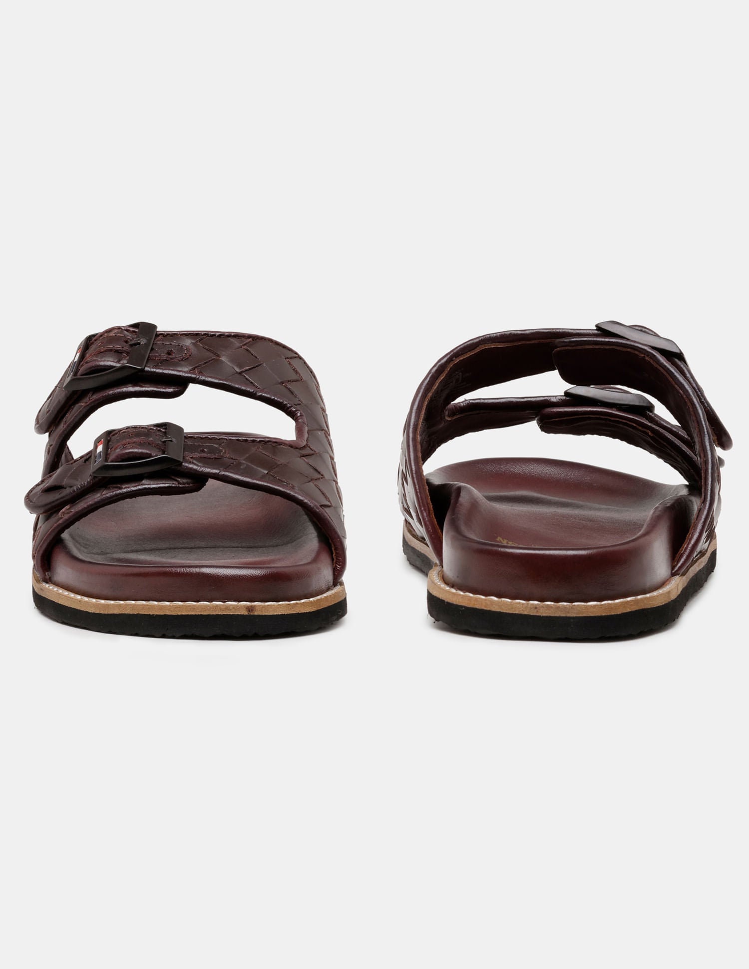 Men Hall Double Strap Flip Flops Burgundy - U.S. POLO ASSN. | Large