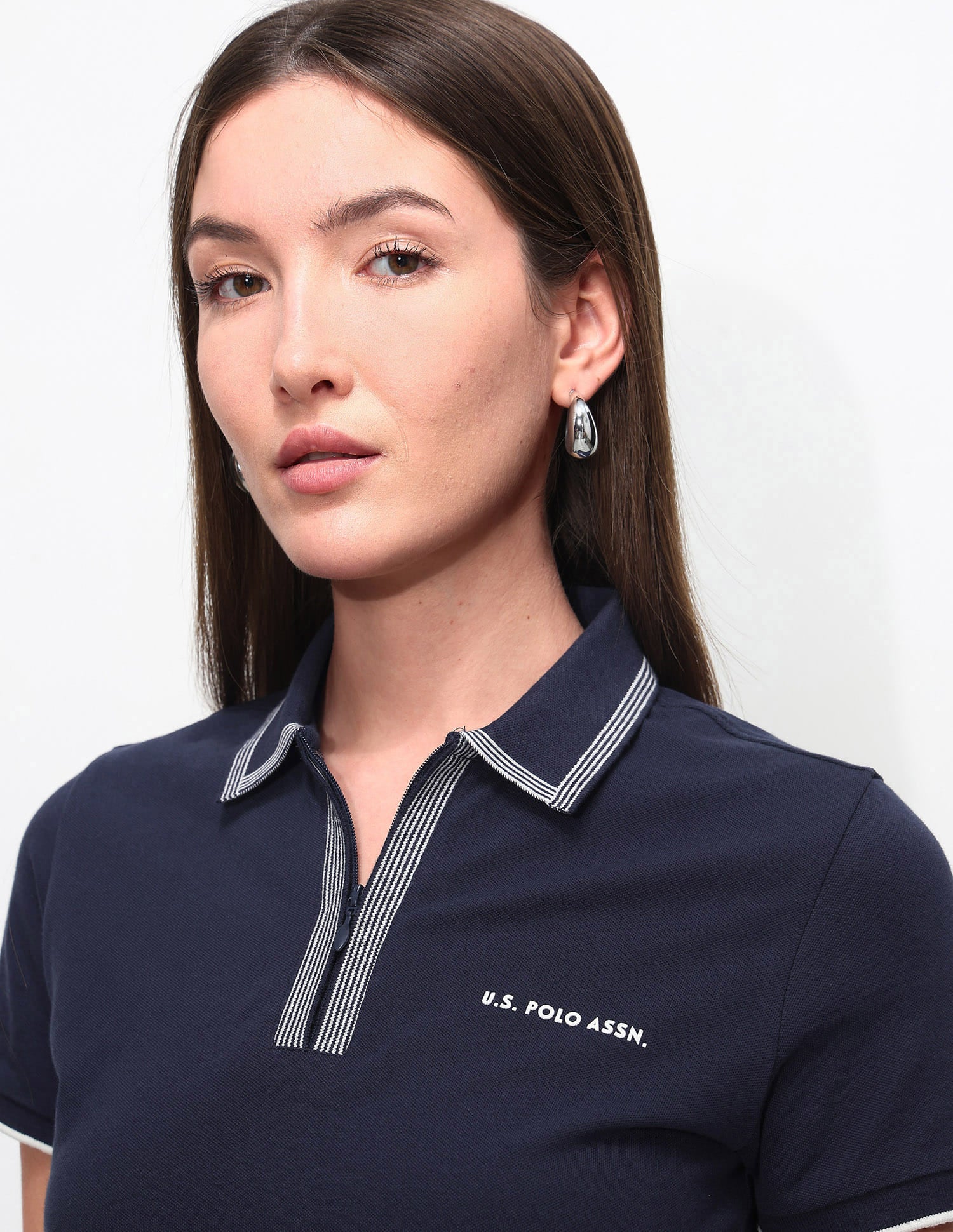 Relaxed Fit Solid Polo Shirt Navy - U.S. Polo Assn. India | Large