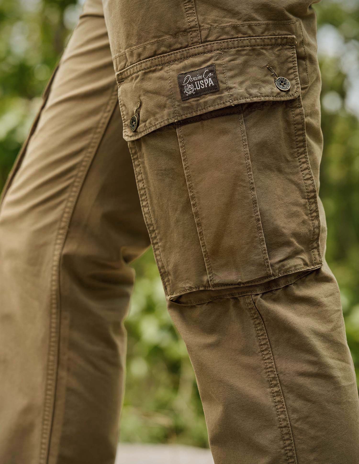 Mid Rise Straight Fit Twill Cargos Tan - U.S. Polo Assn. India | Large