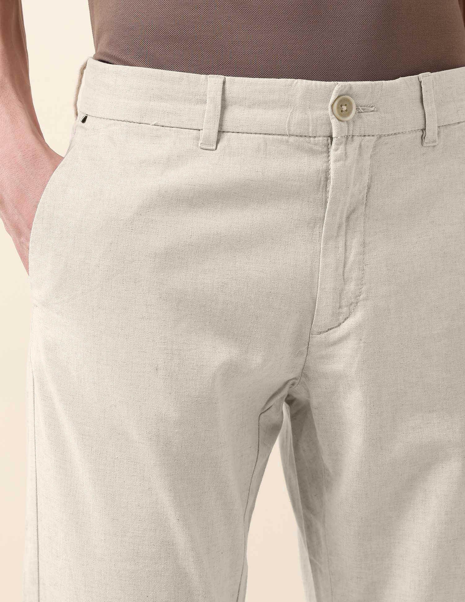 Austin Slim Fit Satin Trousers Grey - U.S. Polo Assn. India | Large