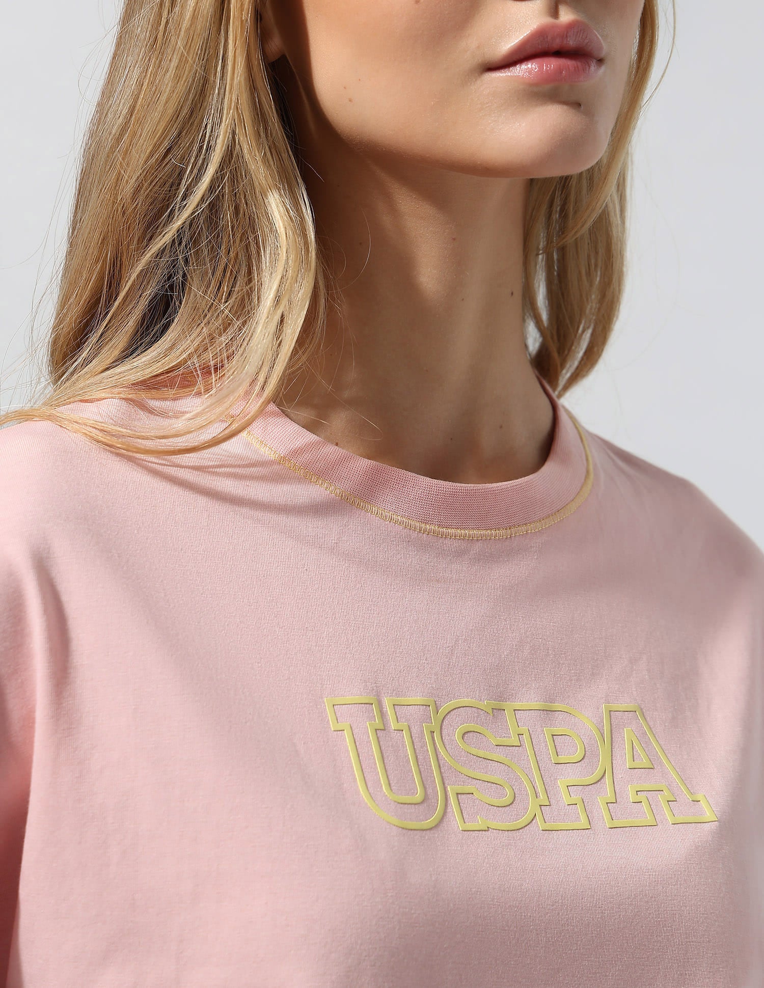 Brand Printed Regular Fit T-Shirt Pink - U.S. Polo Assn. India | Large