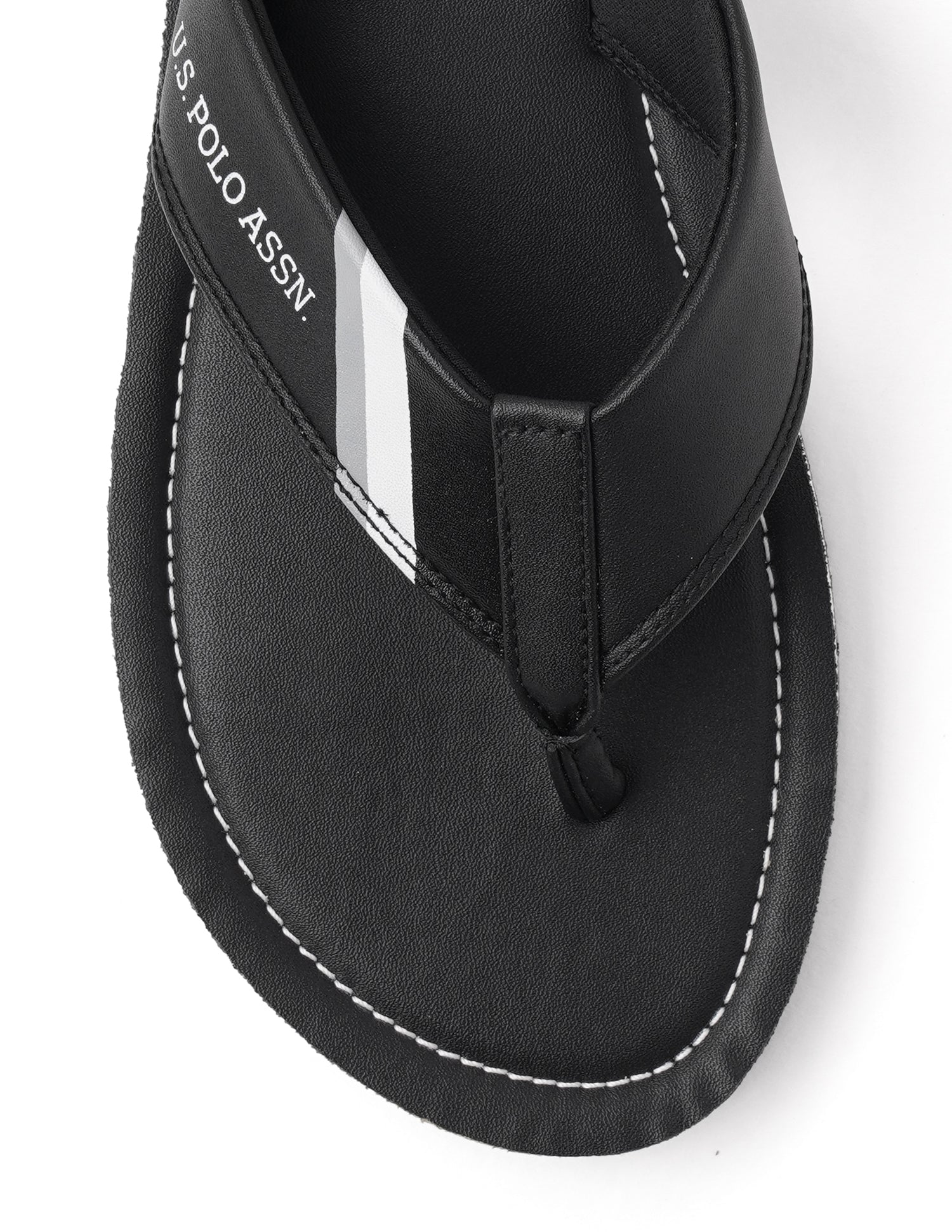 Men Patt 3 Slippers Black - U.S. POLO ASSN. | Large