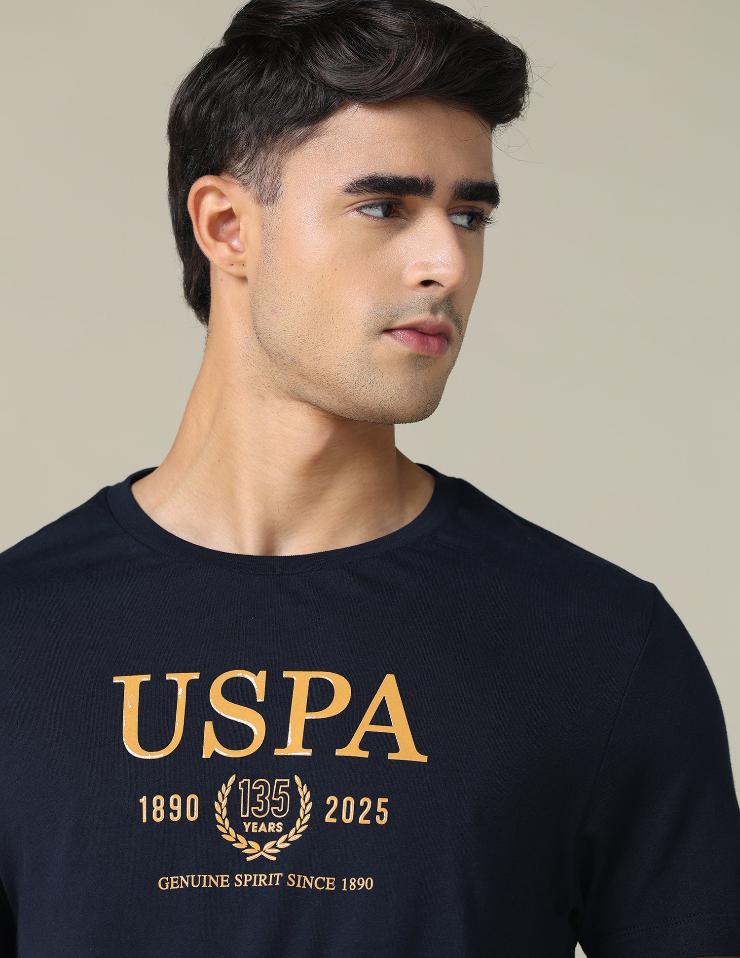 Brand Printed Regular Fit T-shirt Navy - U.S. POLO ASSN. | Large
