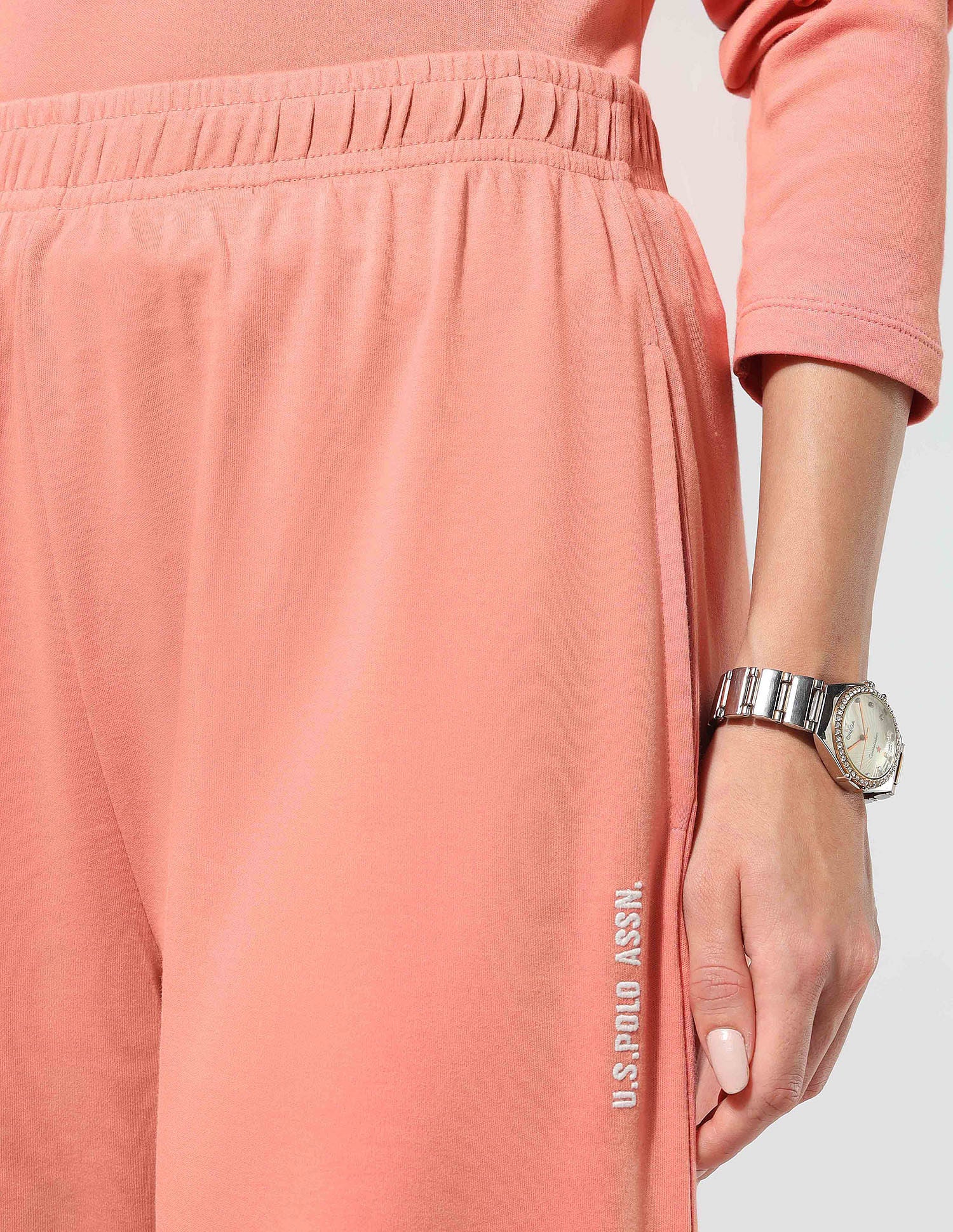 Straight Fit Lounge Trousers Peach - U.S. POLO ASSN. | Large