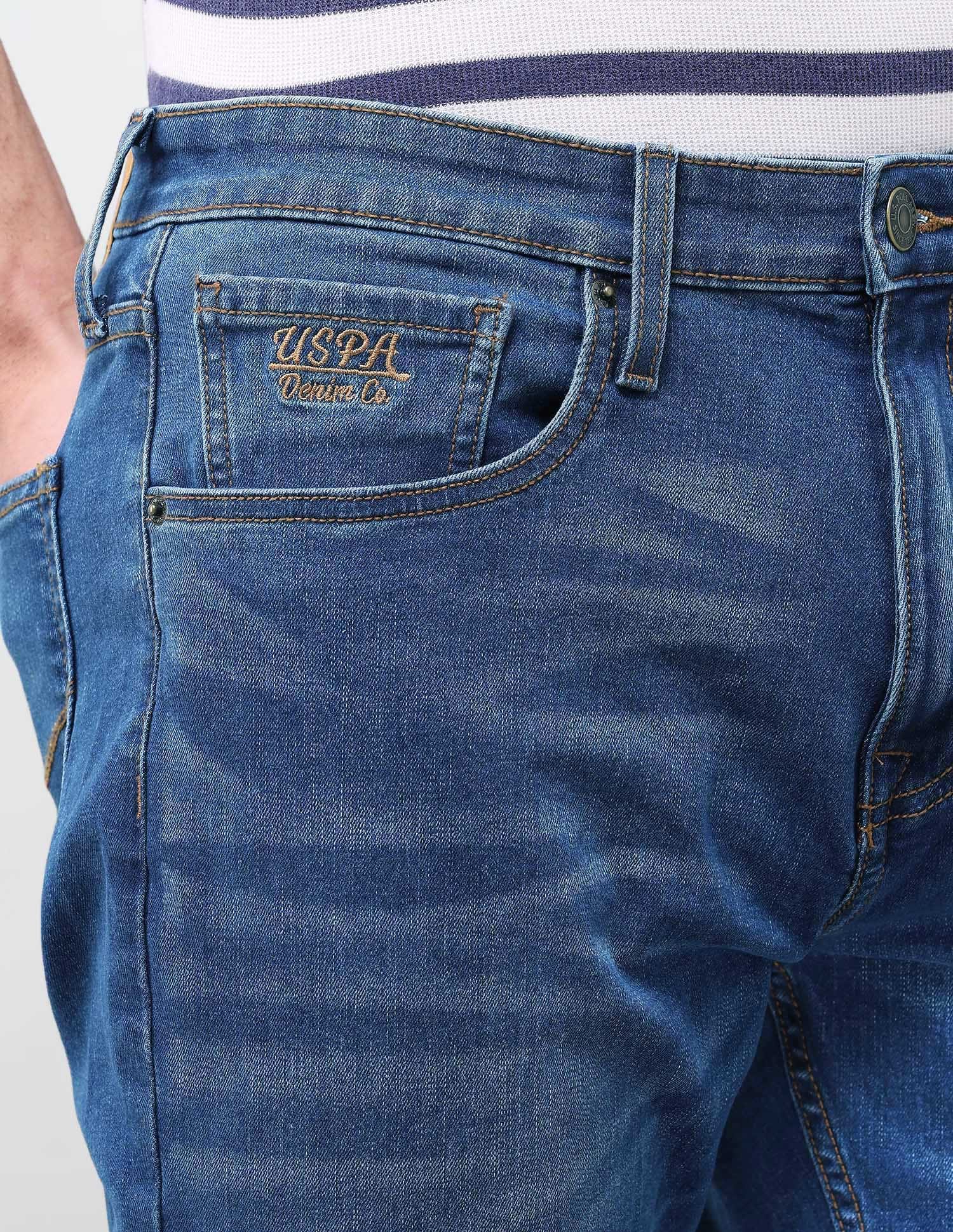 Solid Bootcut Fit Jeans Blue - U.S. Polo Assn. India | Large