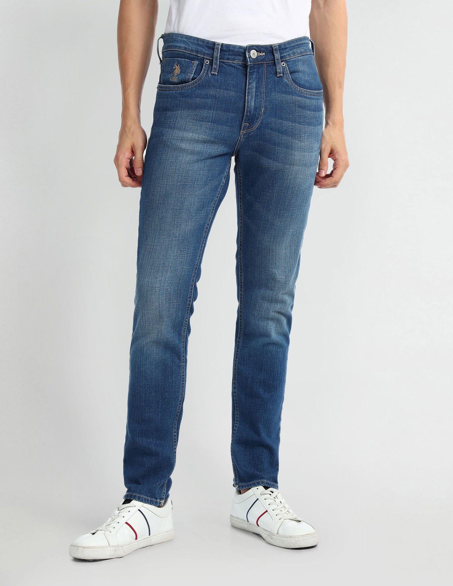 Regallo Skinny Fit Blue Jeans Blue - U.S. POLO ASSN. | Large