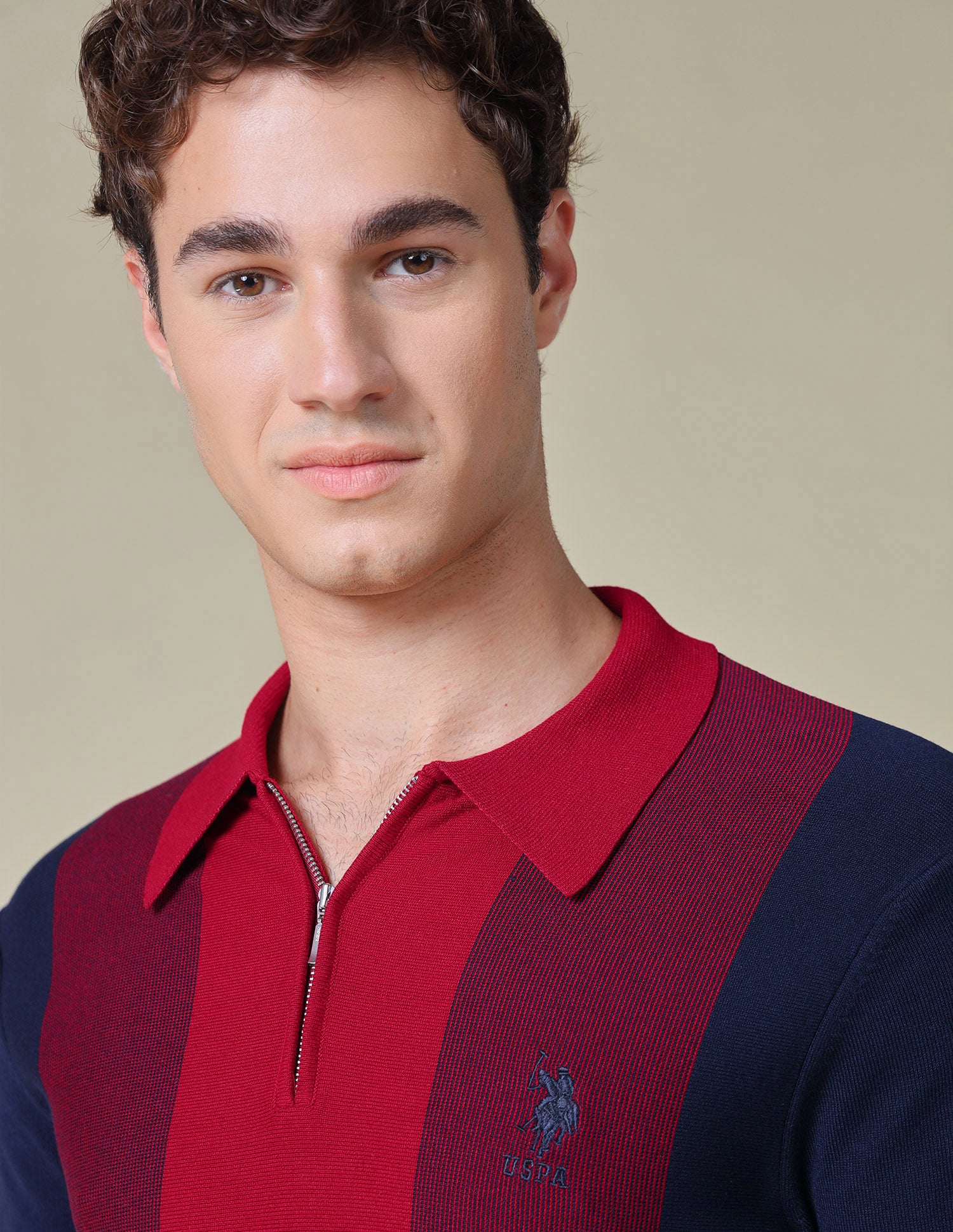 Colourblocked Regular Fit Polo Shirt Navy - U.S. Polo Assn. India | Large