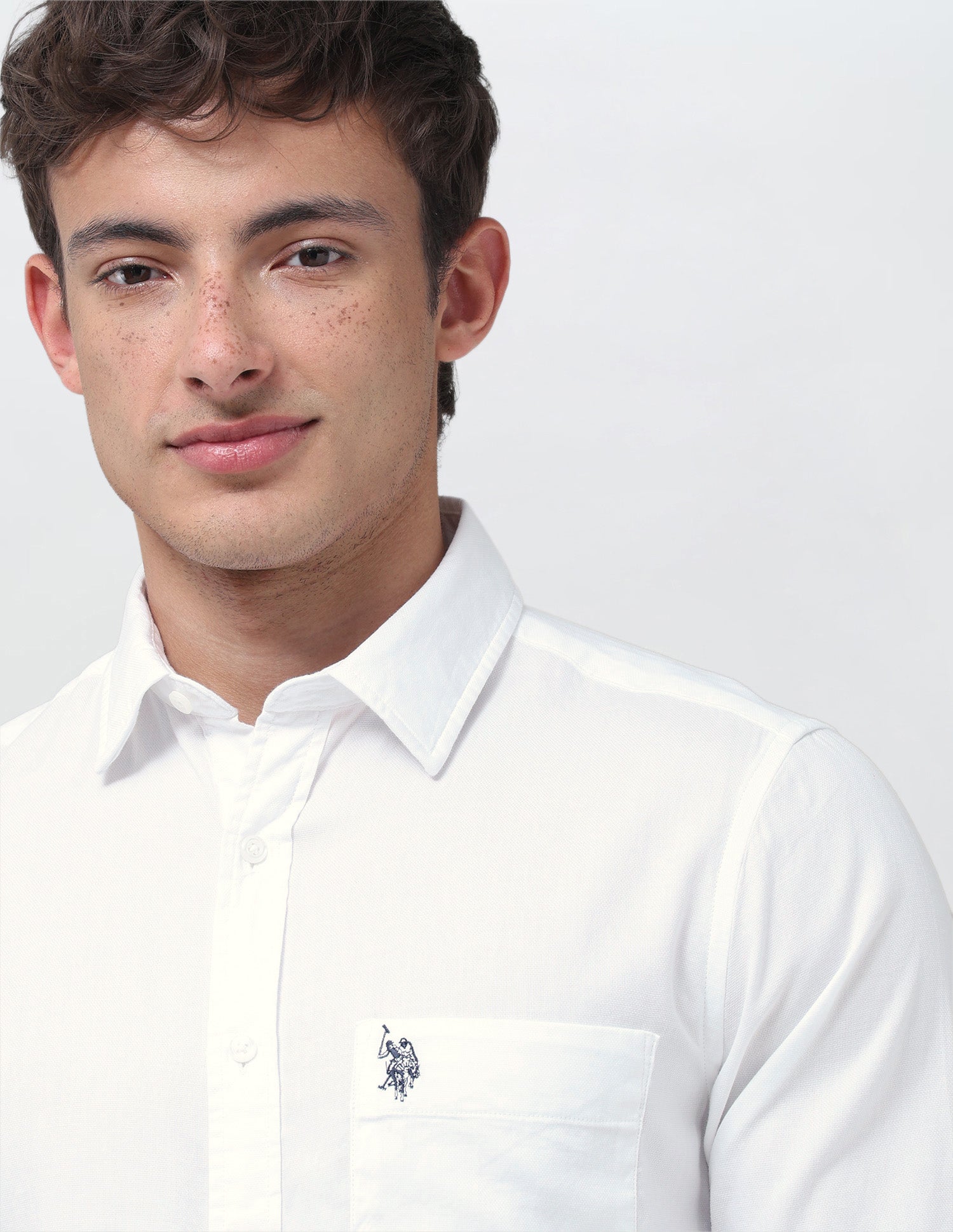 Solid Tailored Fit Shirt White - U.S. Polo Assn. India | Large