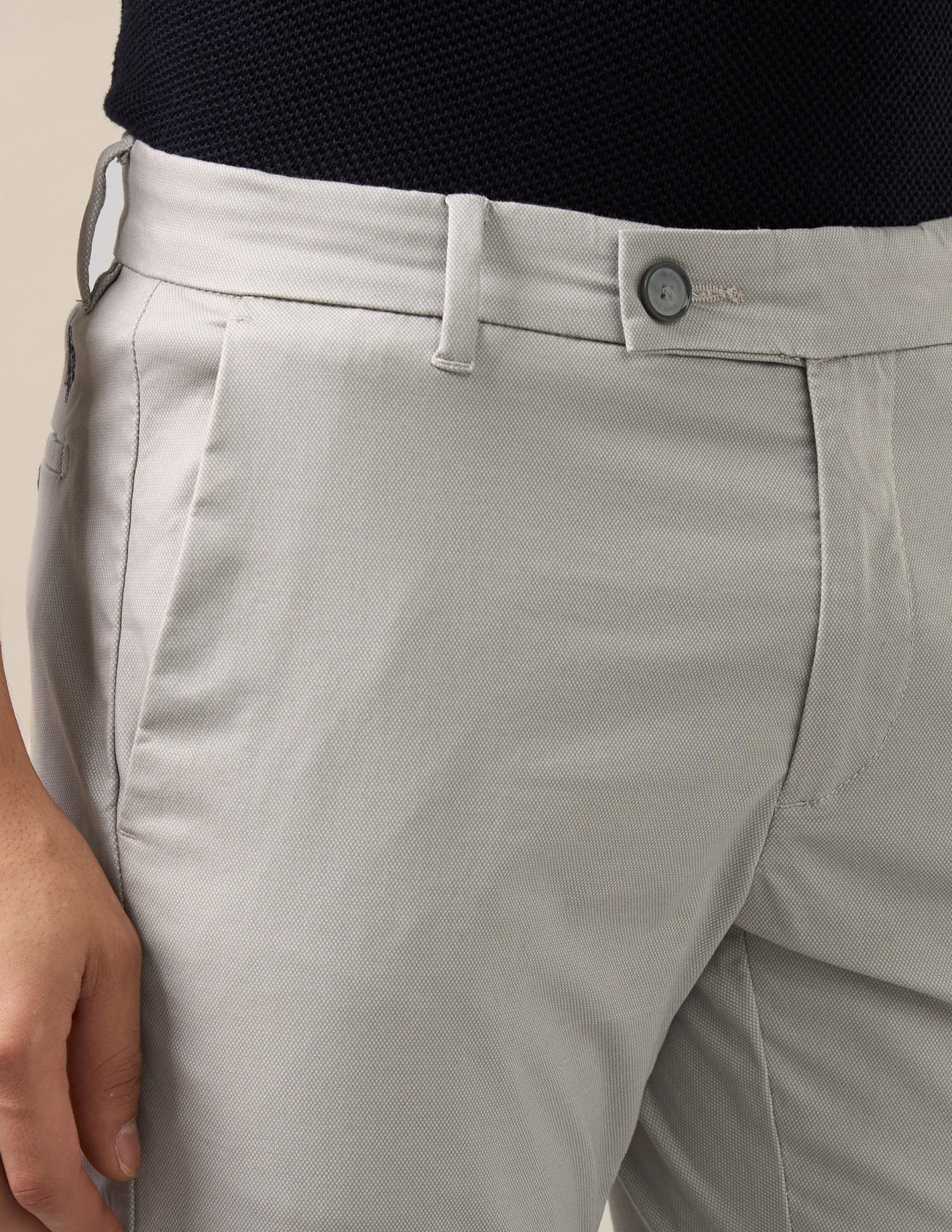 Austin Slim Fit Satin Trousers Grey - U.S. Polo Assn. India | Large