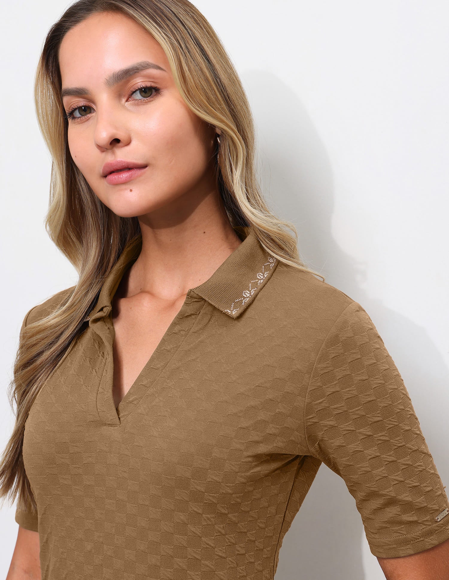 Textured Polo Dress Brown - U.S. Polo Assn. India | Large