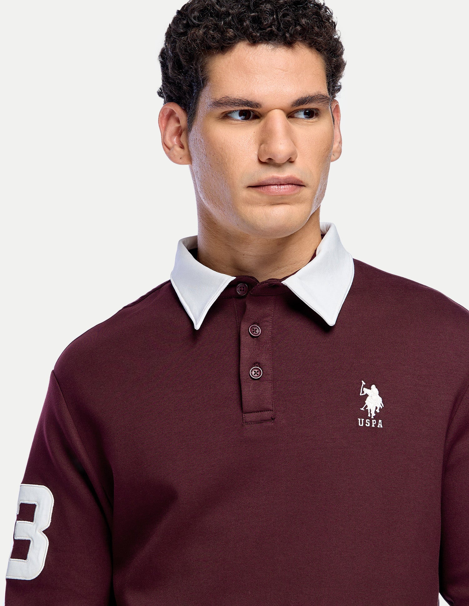 Solid Slim Fit Sweatshirt Maroon - U.S. Polo Assn. India | Large