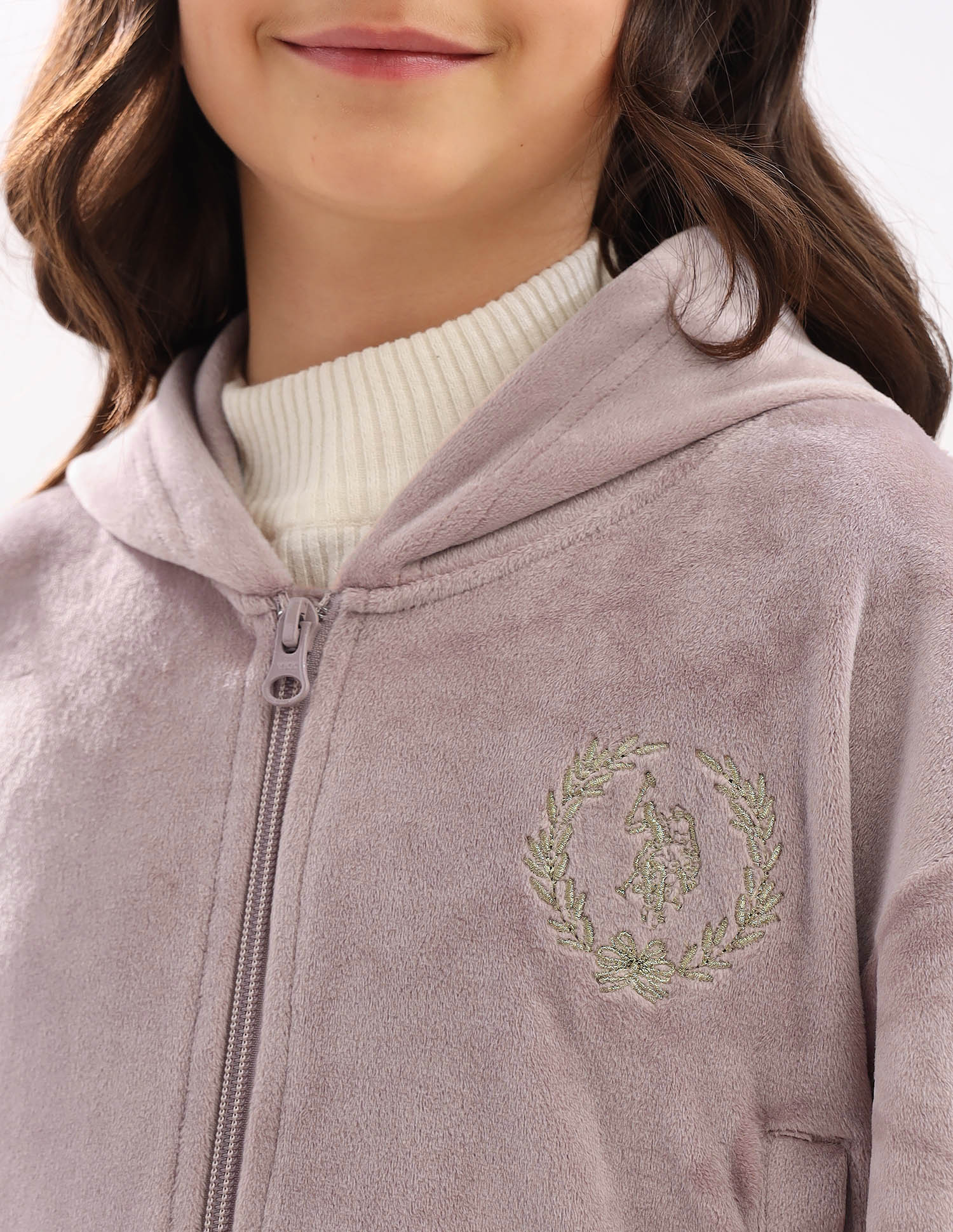 Solid Regular Fit Sweatshirt Pink - U.S. Polo Assn. India | Large