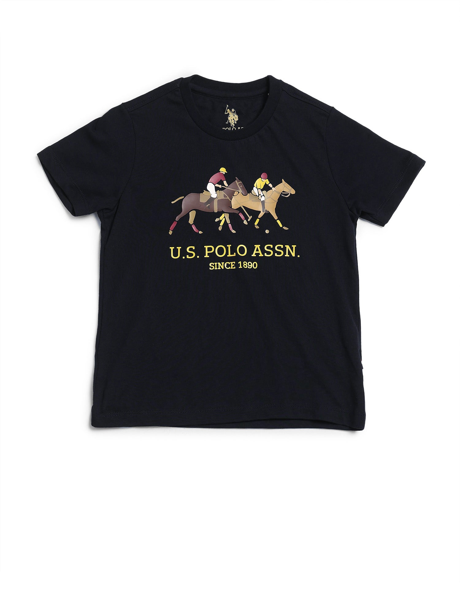Boys Graphic Printed Regular Fit T-Shirt Navy - U.S. POLO ASSN. | Large