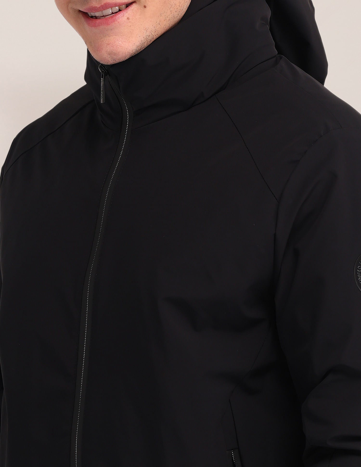 Detachable Hood Padded Jacket Black - U.S. POLO ASSN. | Large