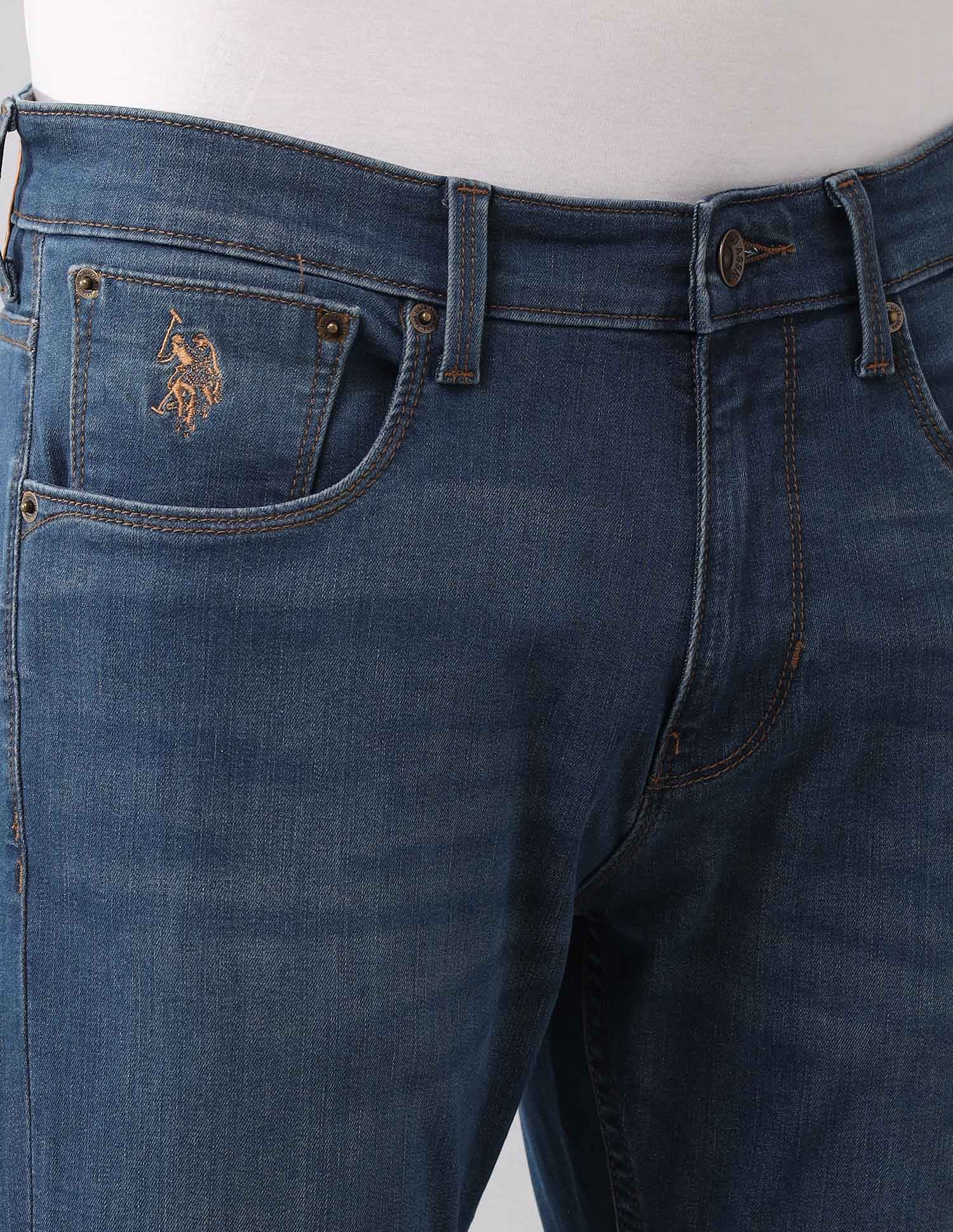 Henry Tapered Fit Super Stretch Jeans Mid Wash - U.S. Polo Assn. India | Large