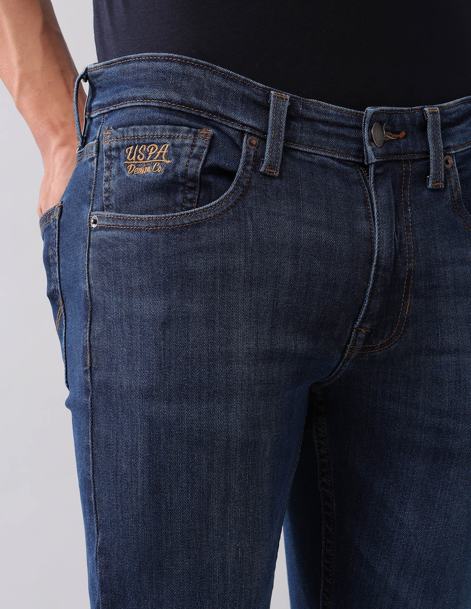 Regallo Skinny Fit Blue Jeans Blue - U.S. Polo Assn. India | Large