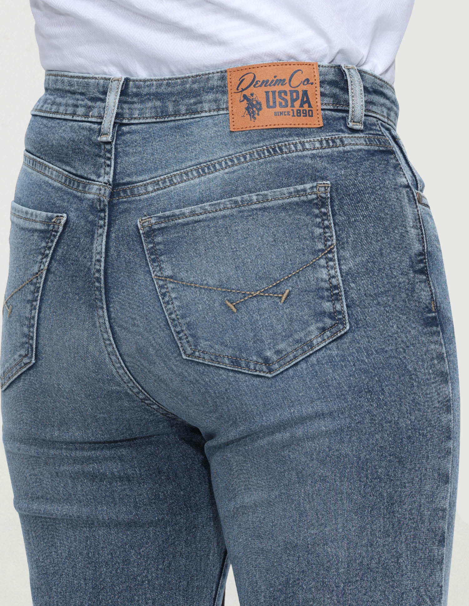 High Rise Flared Fit Jeans Blue - U.S. Polo Assn. India | Large