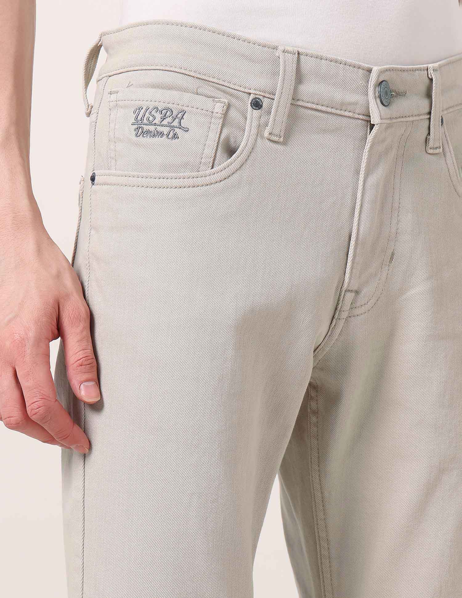 Brandon Slim Tapered Fit Beige Jeans Light Beige - U.S. POLO ASSN. | Large