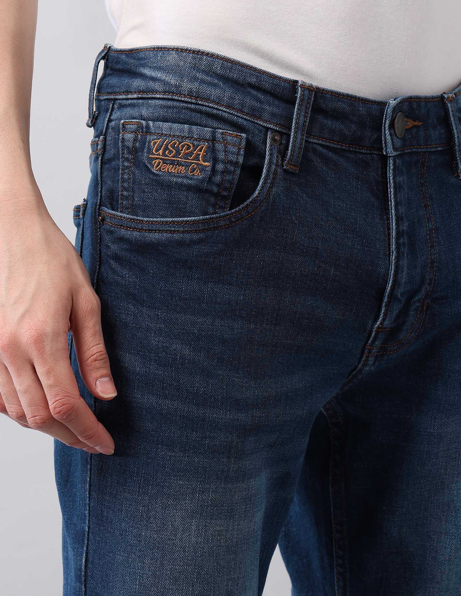 Brandon Slim Tapered Fit Blue Jeans Blue - U.S. Polo Assn. India | Large