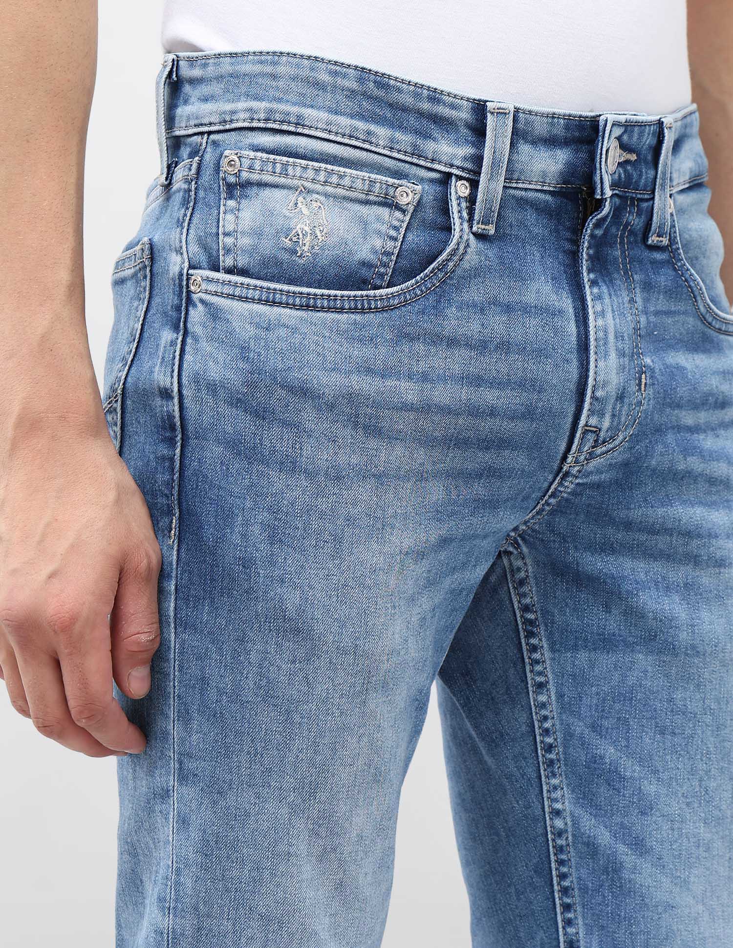 Regallo Skinny Fit Blue Jeans Light Blue - U.S. POLO ASSN. | Large