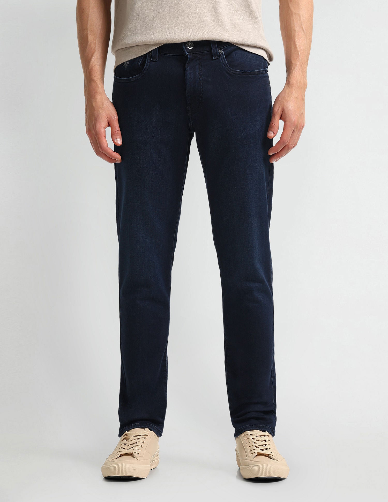 Slim Tapered Blue Jeans Dark-Blue - U.S. Polo Assn. India | Large
