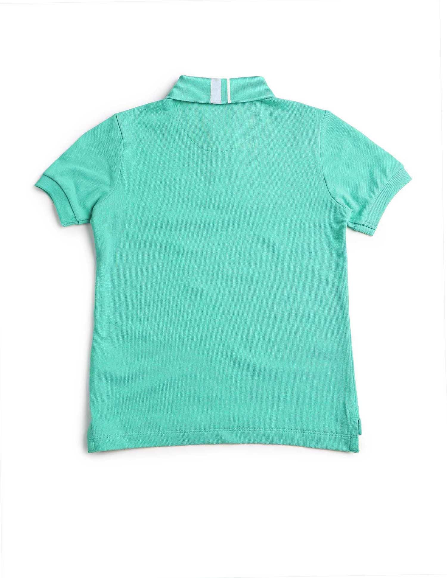 Boys Regular Fit Pure Cotton Polo Shirt Green - U.S. POLO ASSN. | Large