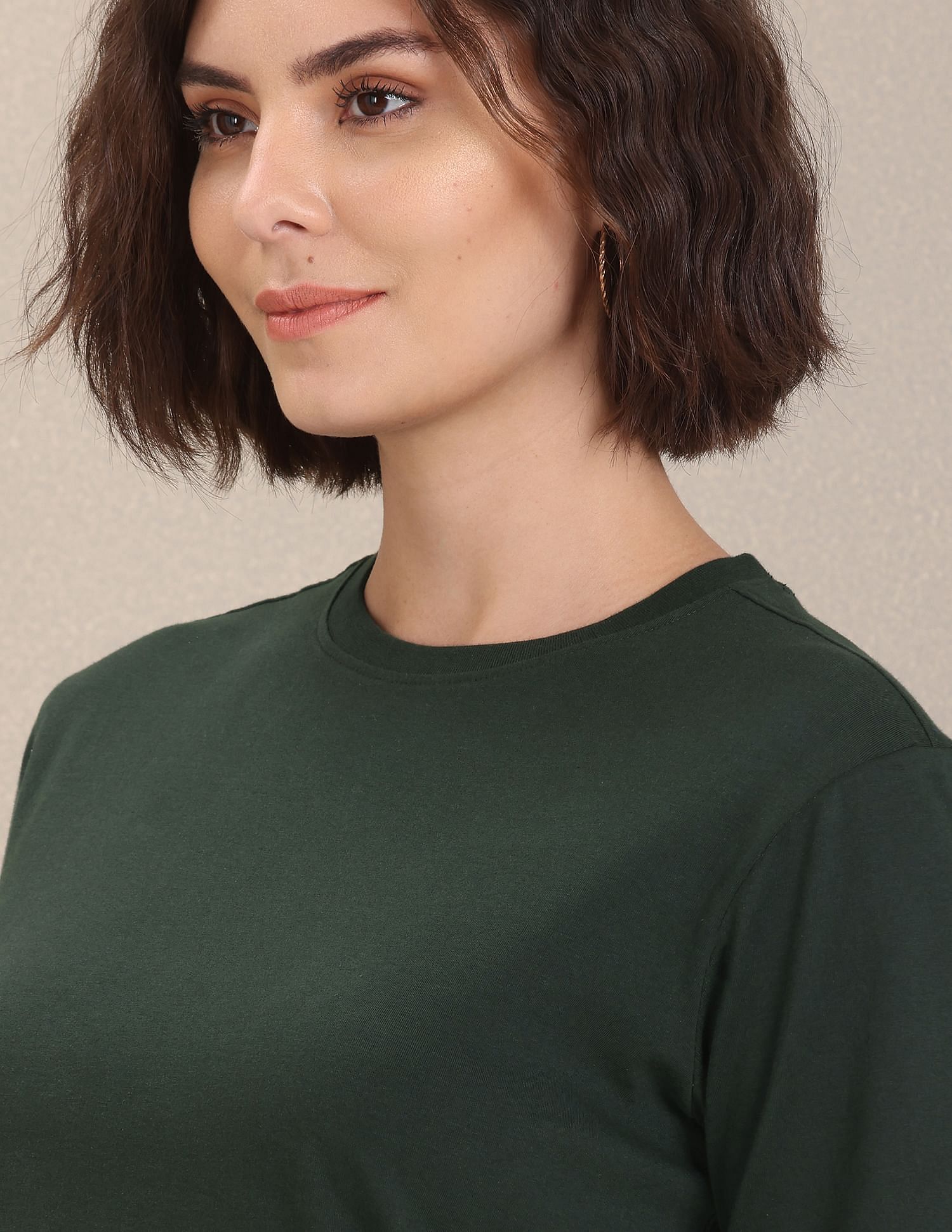 Typographic Print Cotton T-Shirt Dark Green - U.S. POLO ASSN. | Large