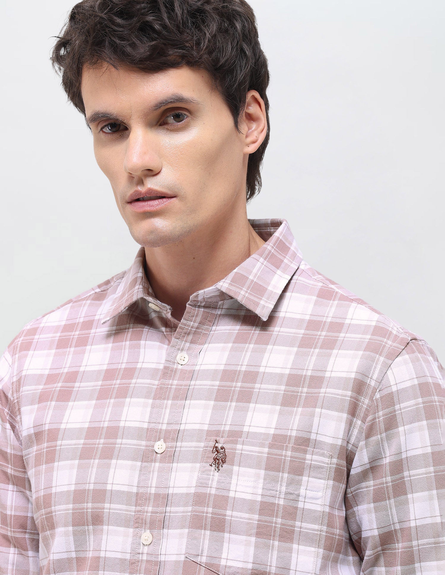 Oxford Tartan Checked Shirt Rust - U.S. Polo Assn. India | Large