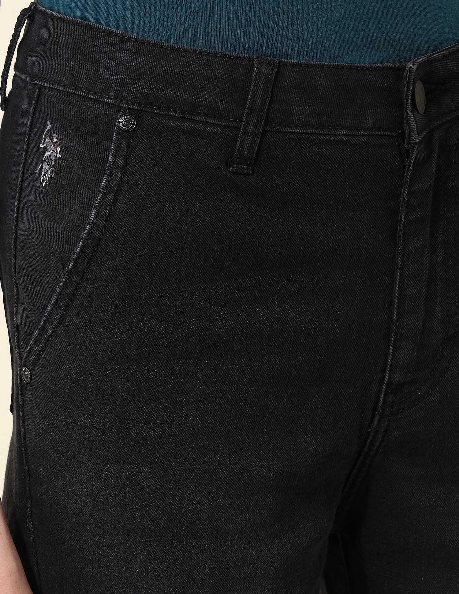 High Rise Super Skinny Fit Jeans Jet Black - U.S. Polo Assn. India | Large
